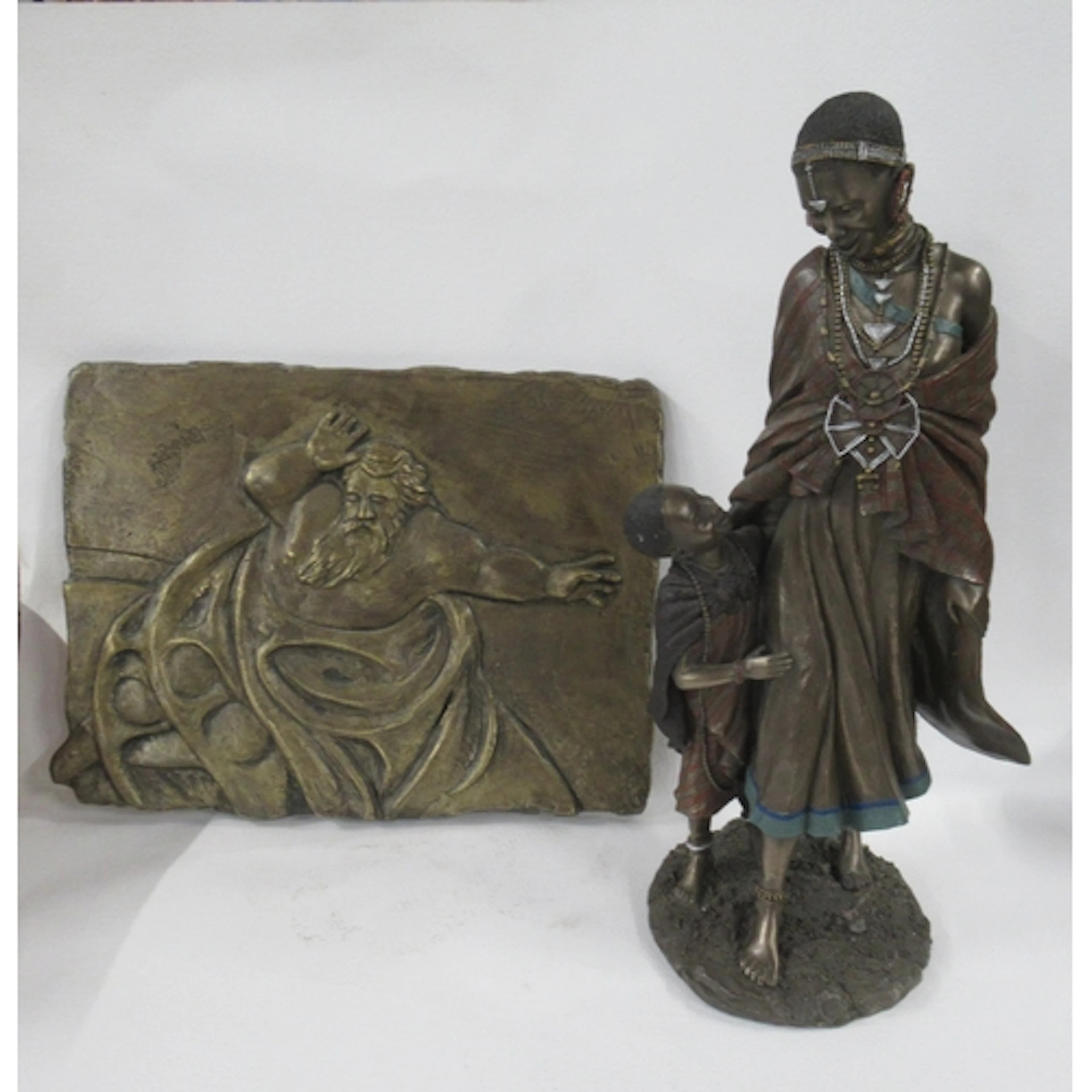 M. Di Prospero, a brass rectangular plaque with image from M...