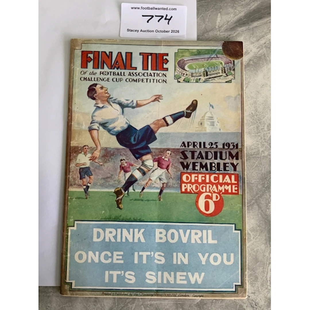 1931 FA Cup Final Football Programme: Birmingham v West Brom...