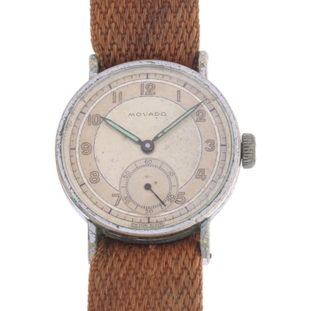 MOVADO - a Vintage chrome plated mechanical wristwatch, circ...
