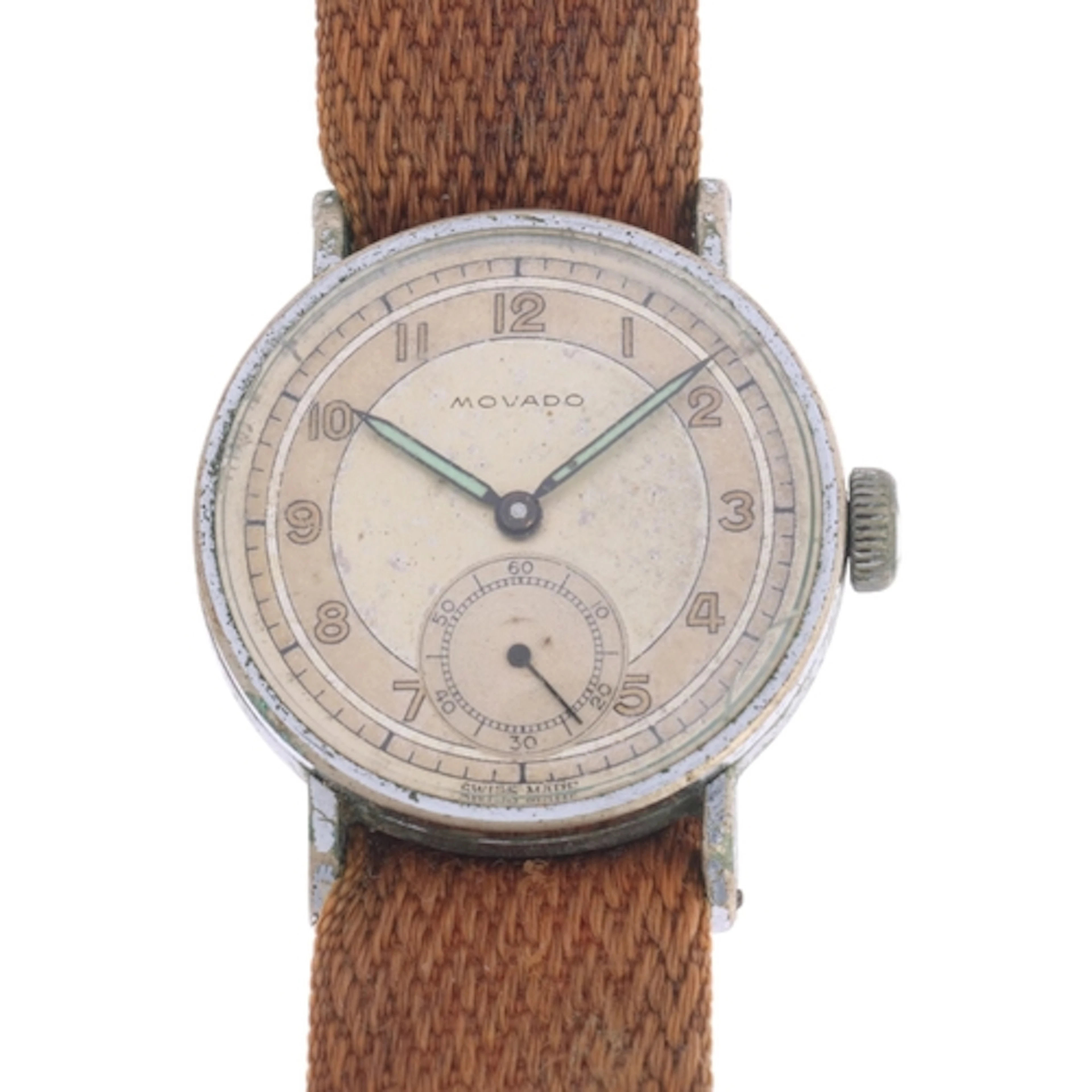 MOVADO - a Vintage chrome plated mechanical wristwatch, circ...