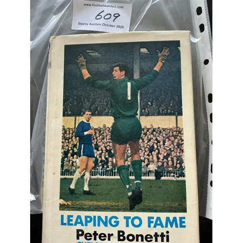 Peter Bonetti Chelsea + England Signed Football Book: Book n...