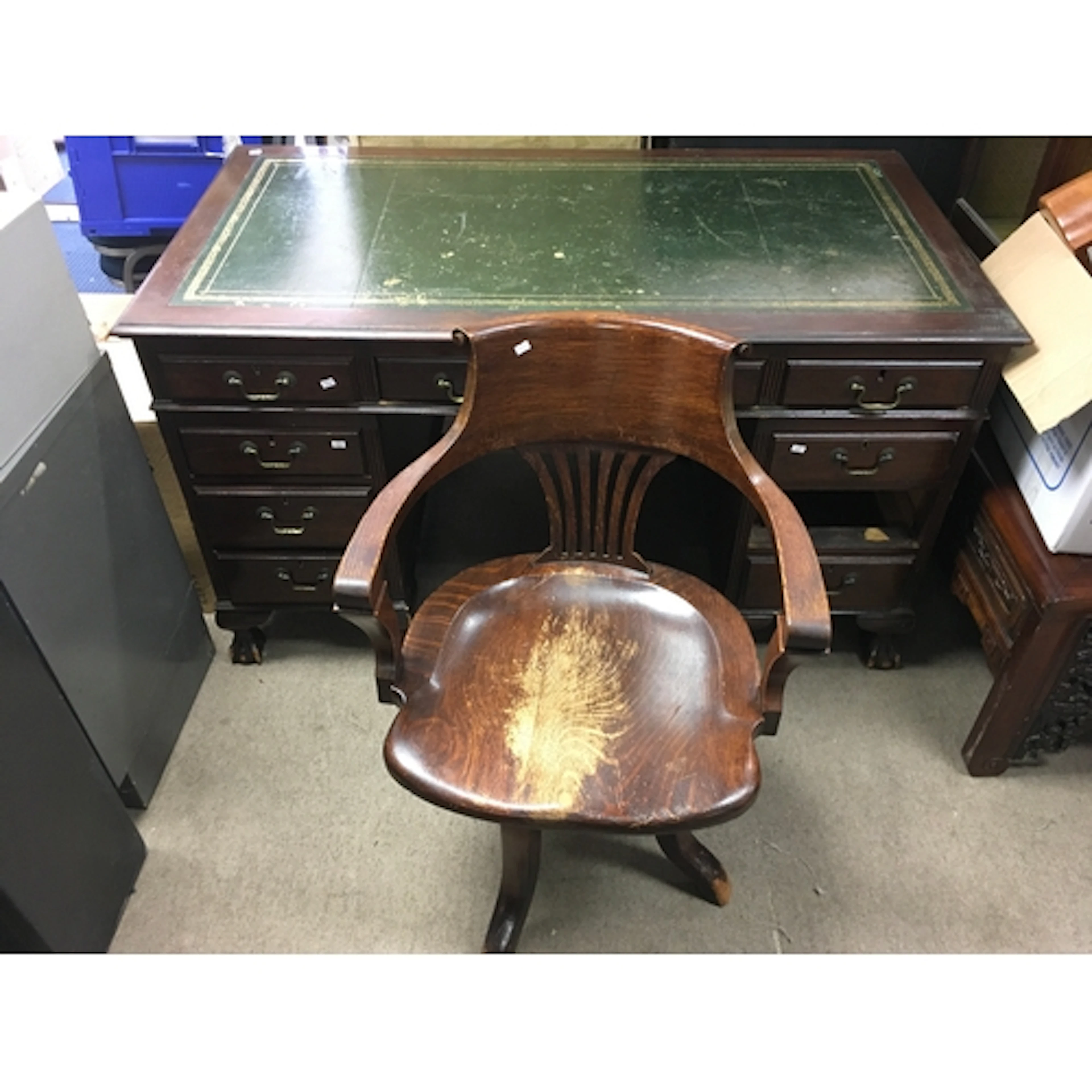 An office desk and chair NO RESERVE