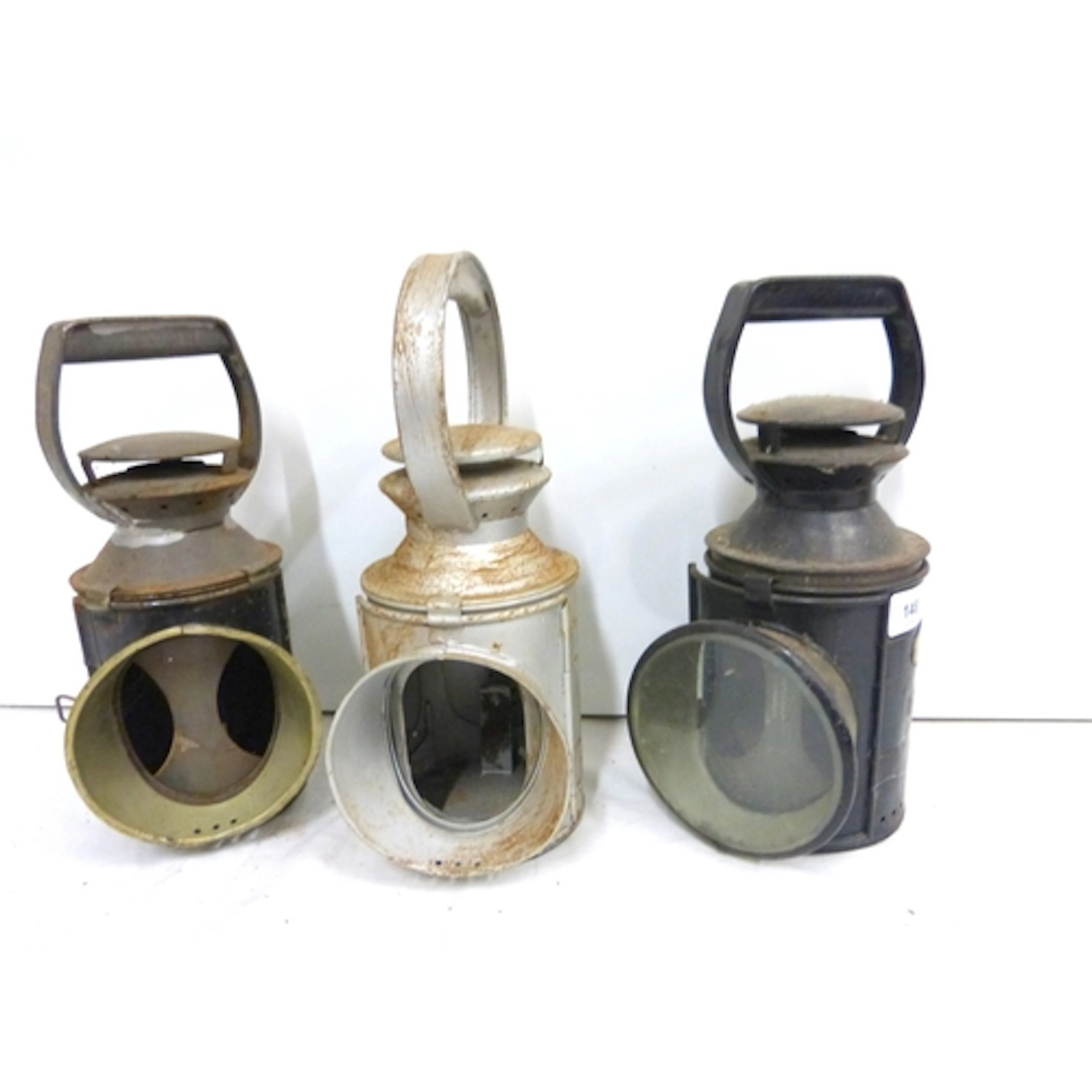 LMS railway lantern a/f and two British lanterns.