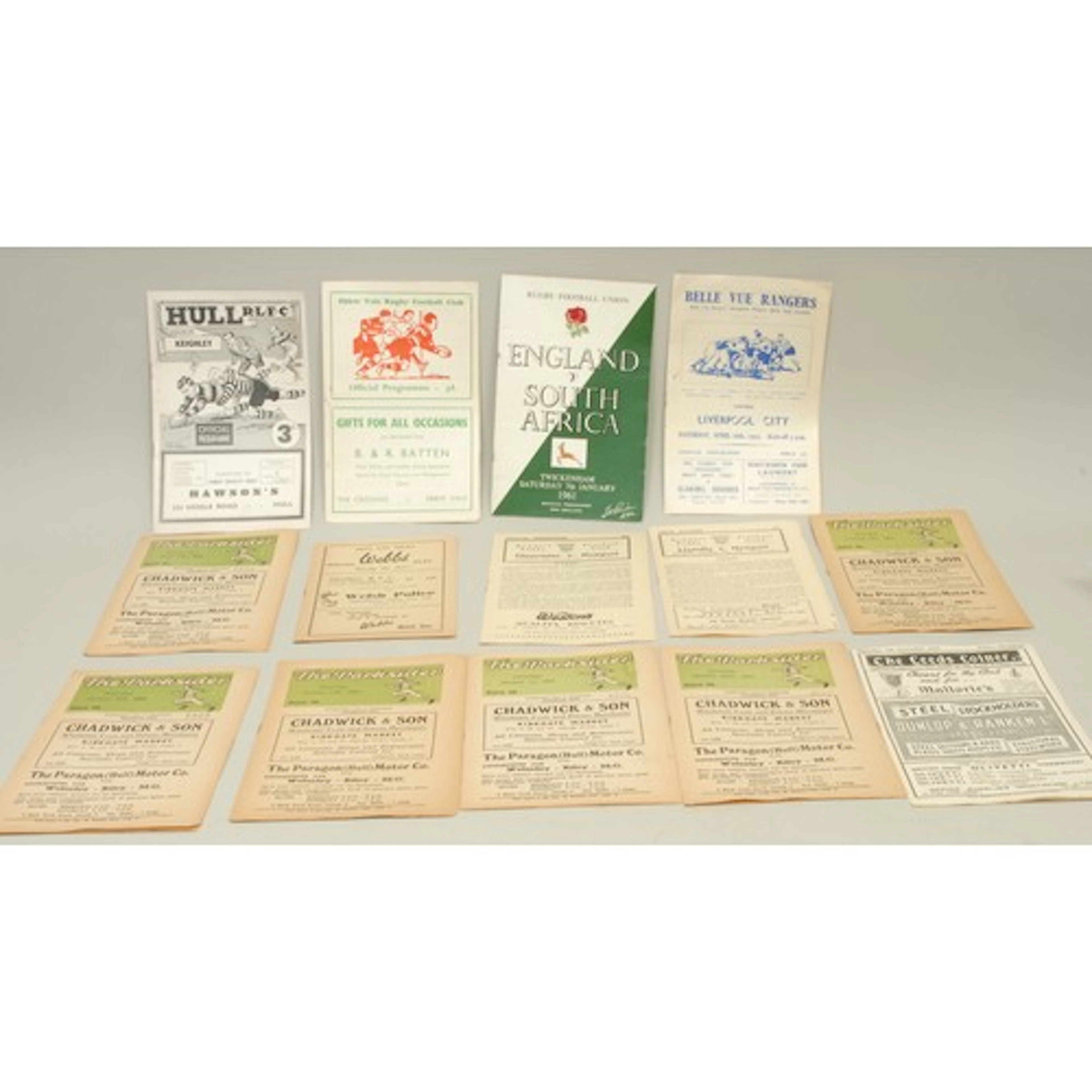 Rugby Interest - a collection of 1950s and early 60s Rugby U...