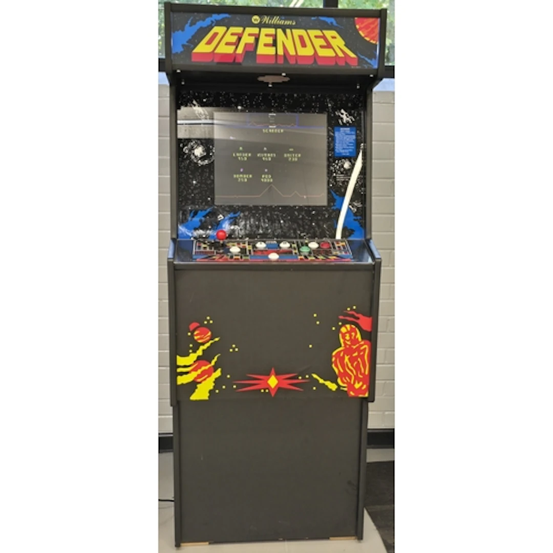 Contemporary reproduction Defender by Williams arcade machin...