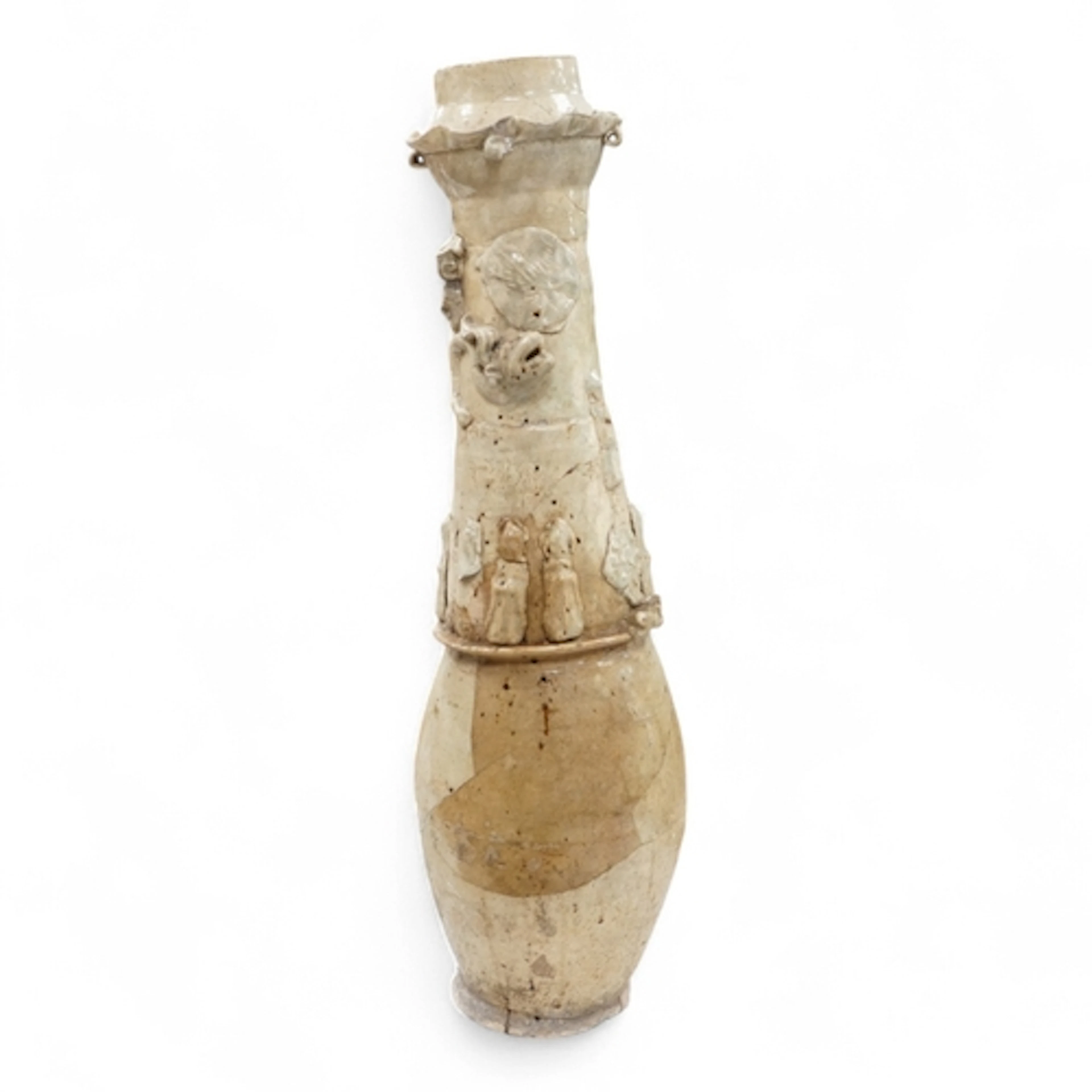 A Chinese Qingbai funerary jar, Song dynasty, 63cm high (a.f...