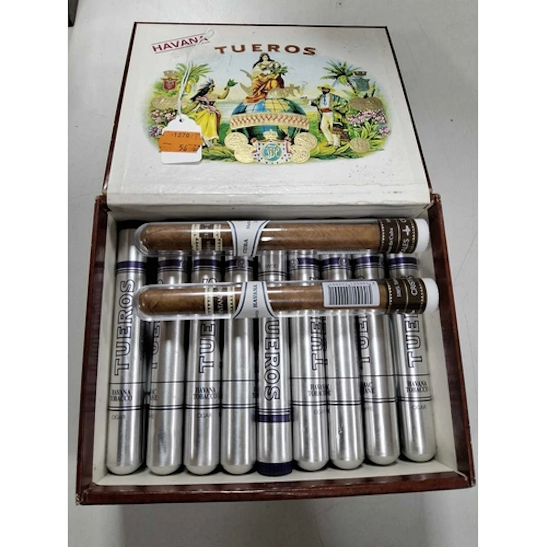 A TUEROS CIGAR BOX OF SEALED CIGARS comprising sixteen Tuero...