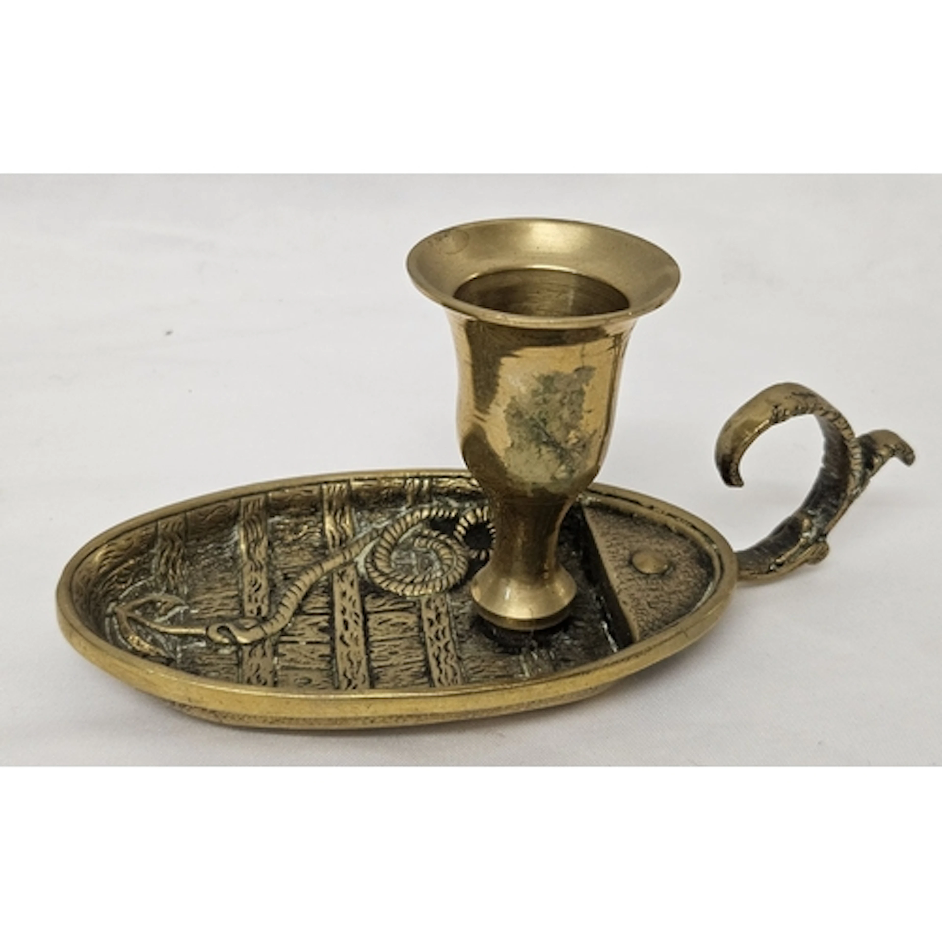 Vintage Brass Maritime Style Candle holder approx. 16cm W x ...