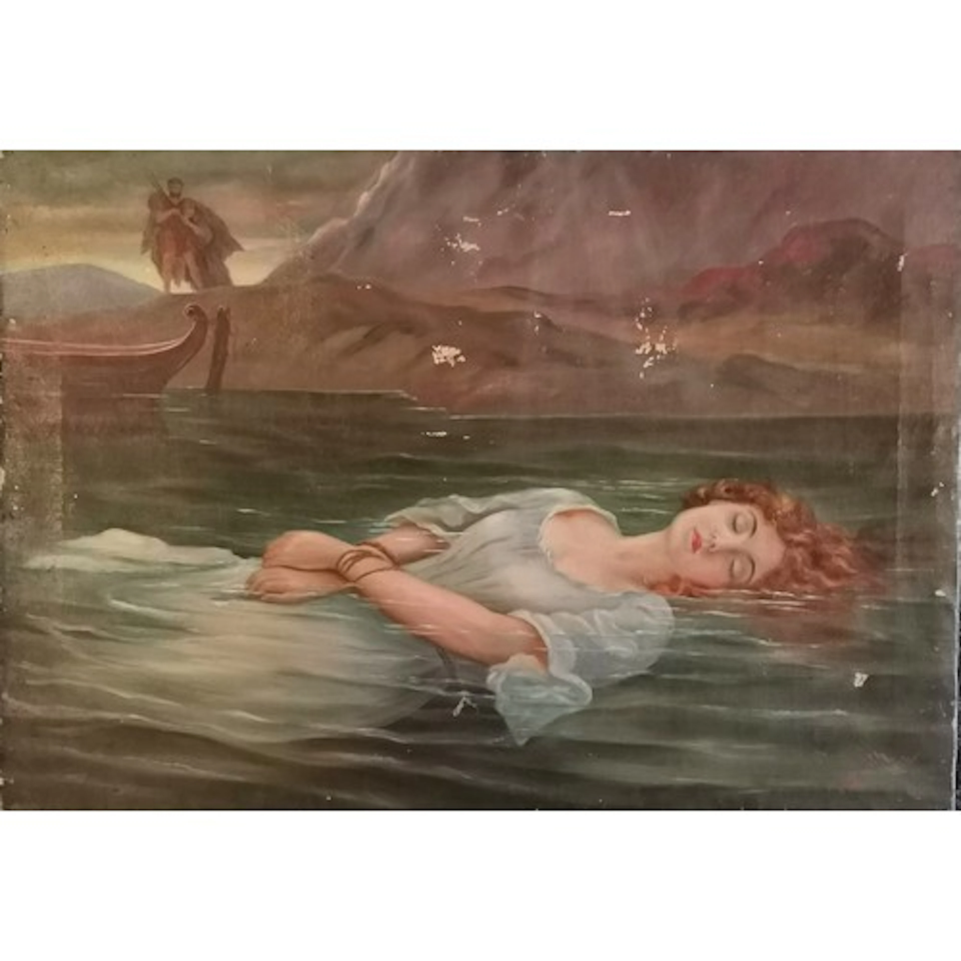 1912 dated oil painting on canvas after Paul Delaroche - The...