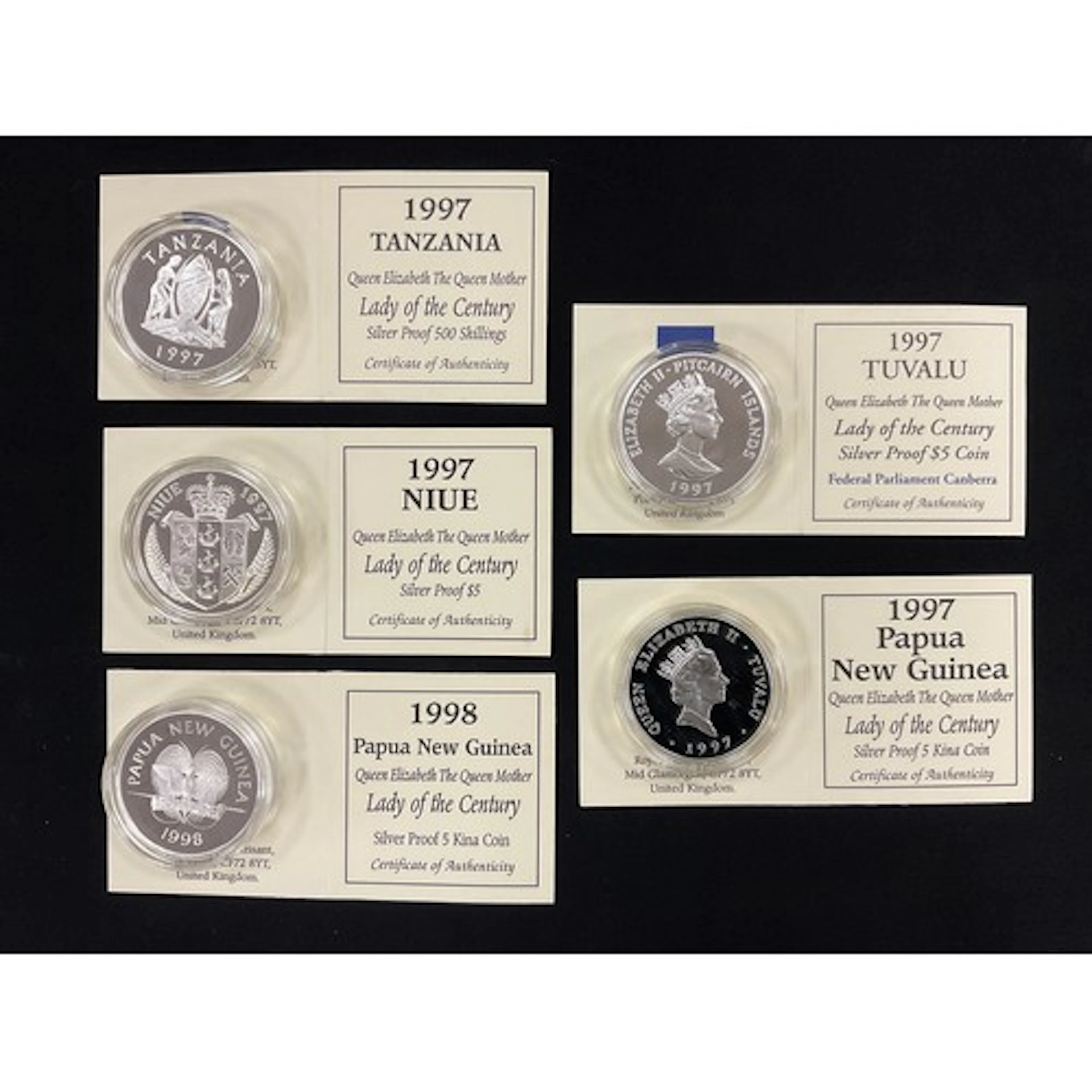 Numismatics - five Royal Mint silver proof coins including a...