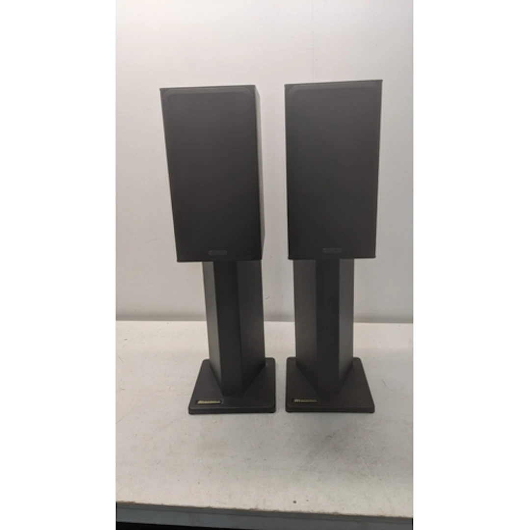 A pair of Monitor Audio Bronze BX2 speakers on Atacama stand...