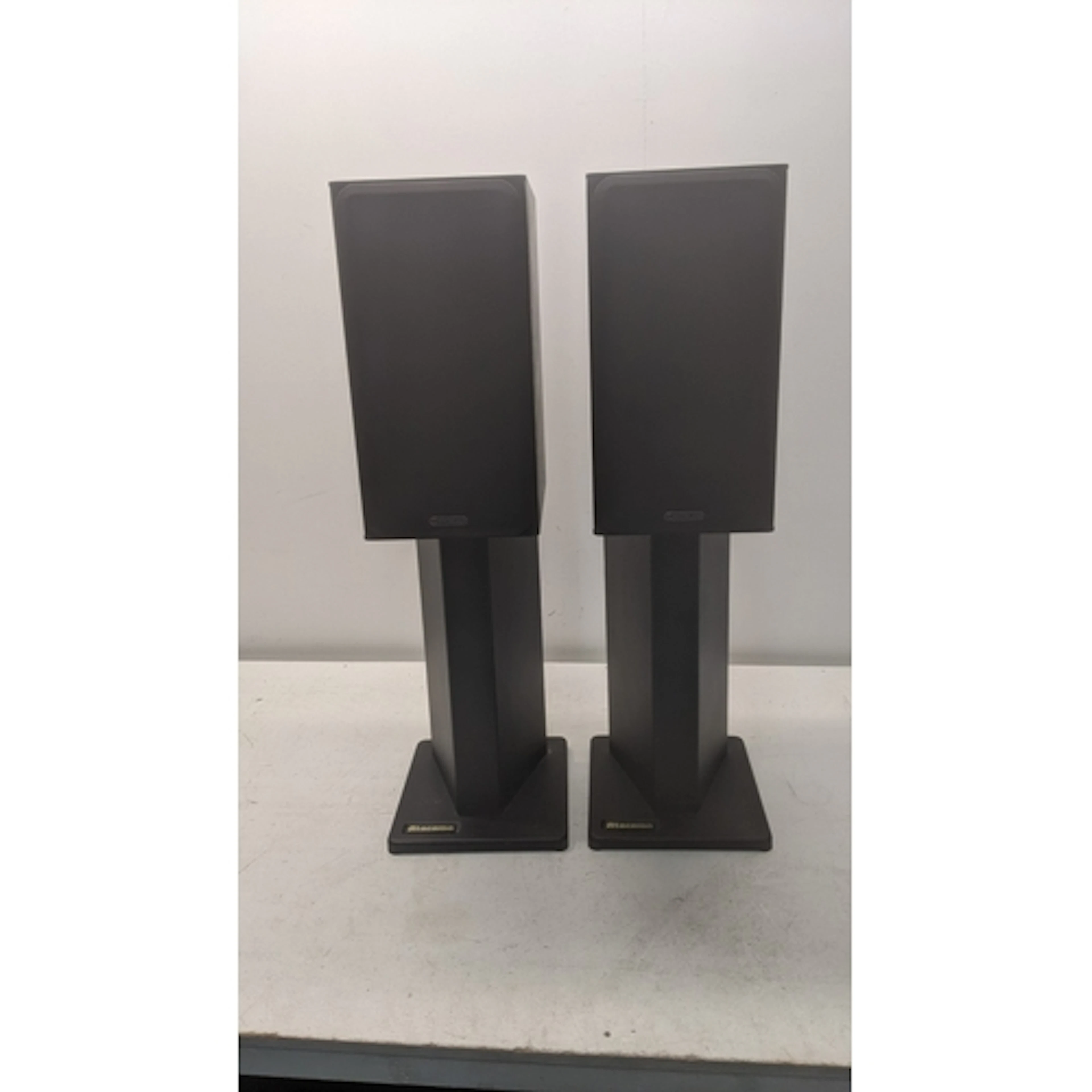A pair of Monitor Audio Bronze BX2 speakers on Atacama stand...