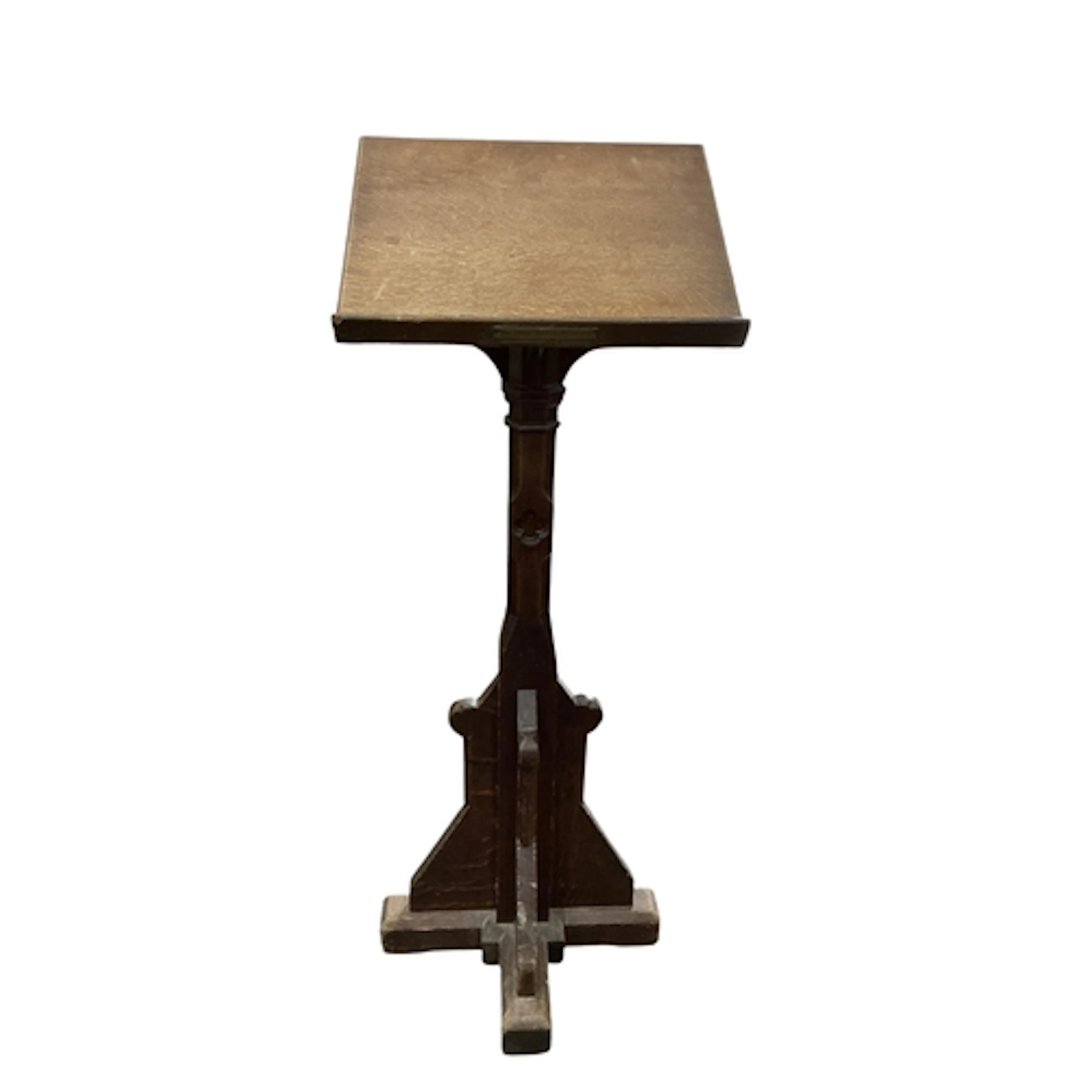 A Victorian Gothic Revival oak lectern, width 51cm, depth 50...