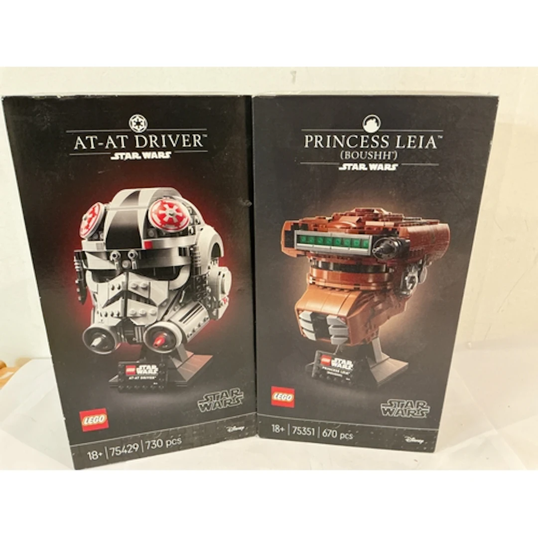 2 X Boxed And Sealed Lego Star Wars Busts. At-AT Driver...