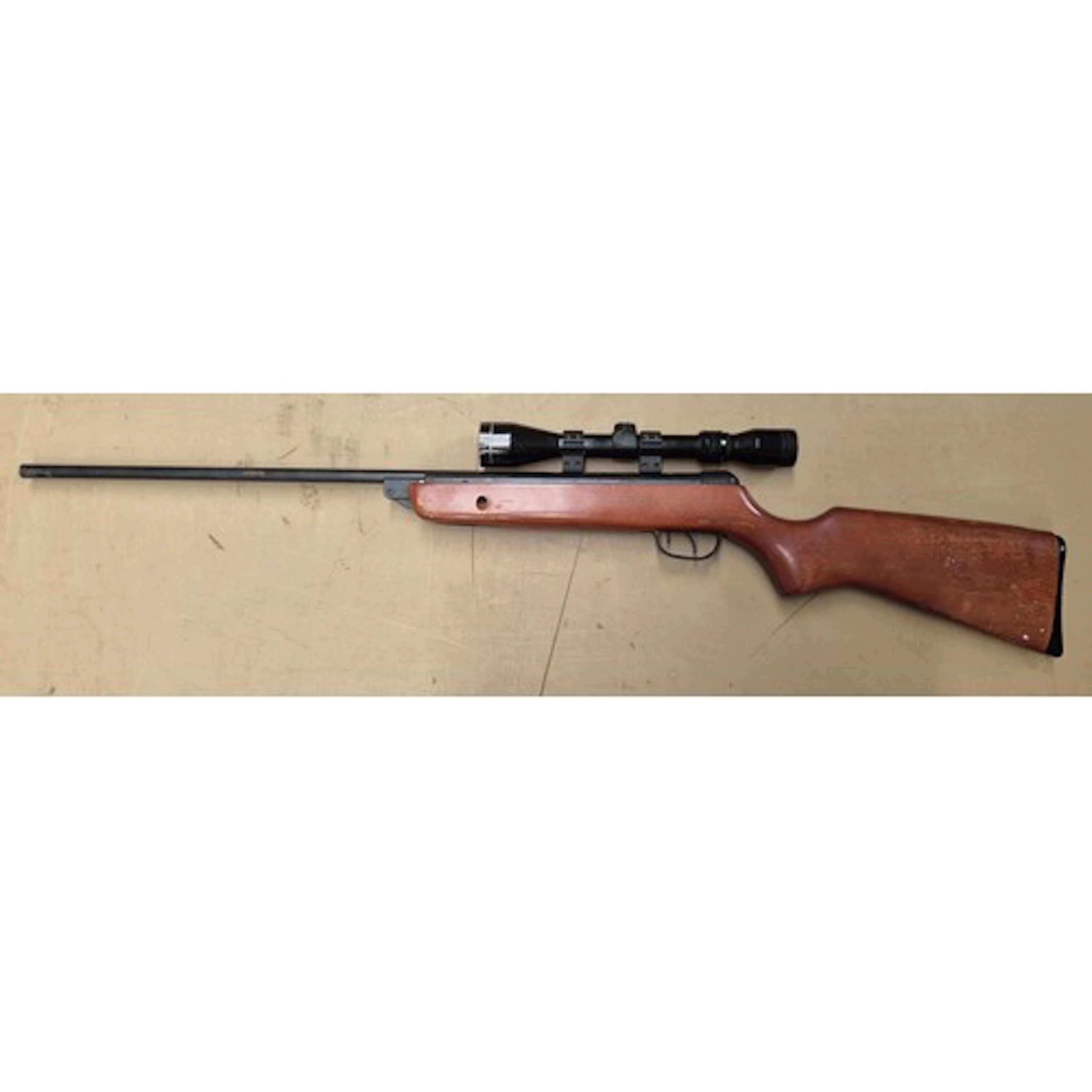 A BSA meteor break barrel .22 calibre air rifle, 105cm long,...