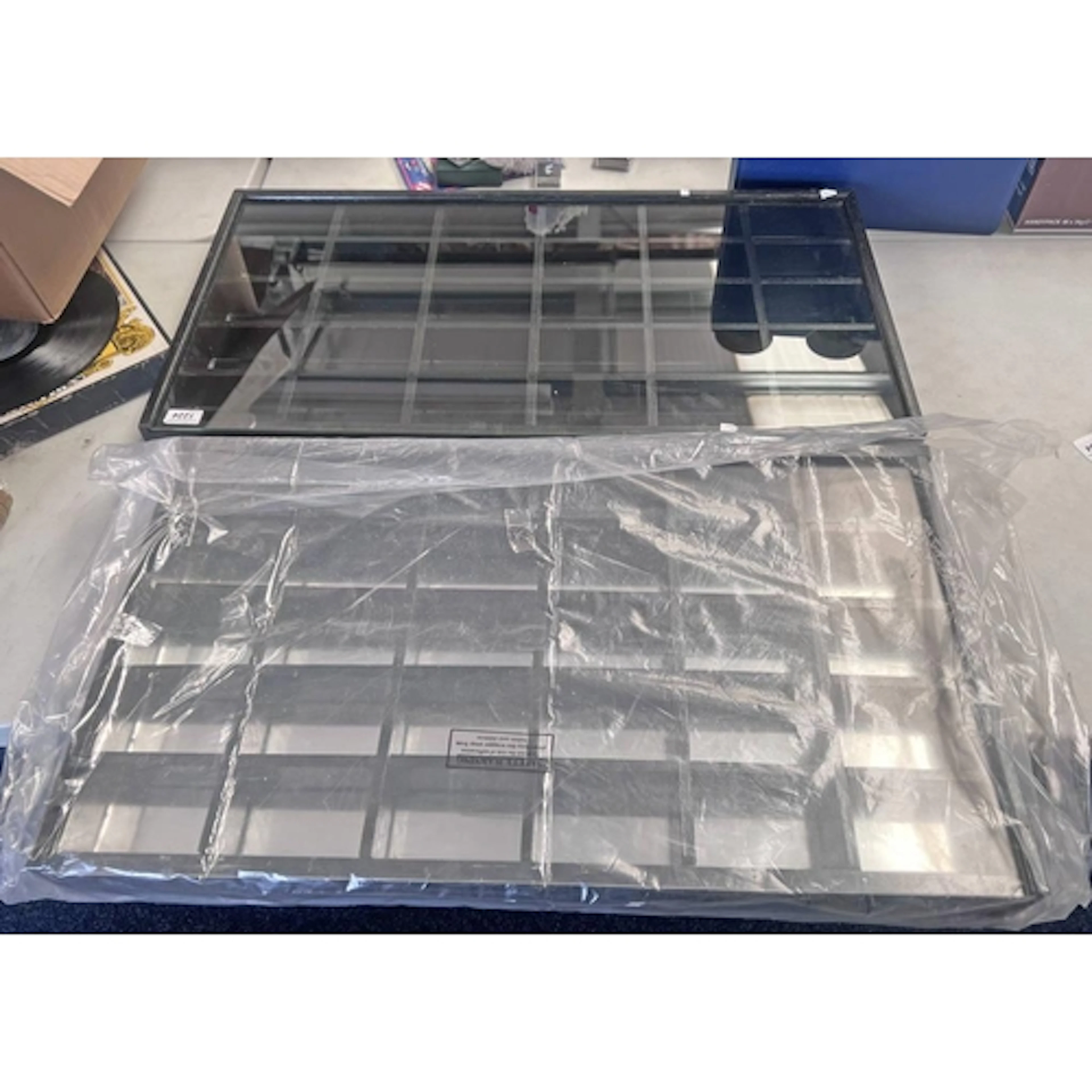 TWO DISPLAY CASES SUITABLE FOR CARS / TRAINS ETC - 79CM X 44...