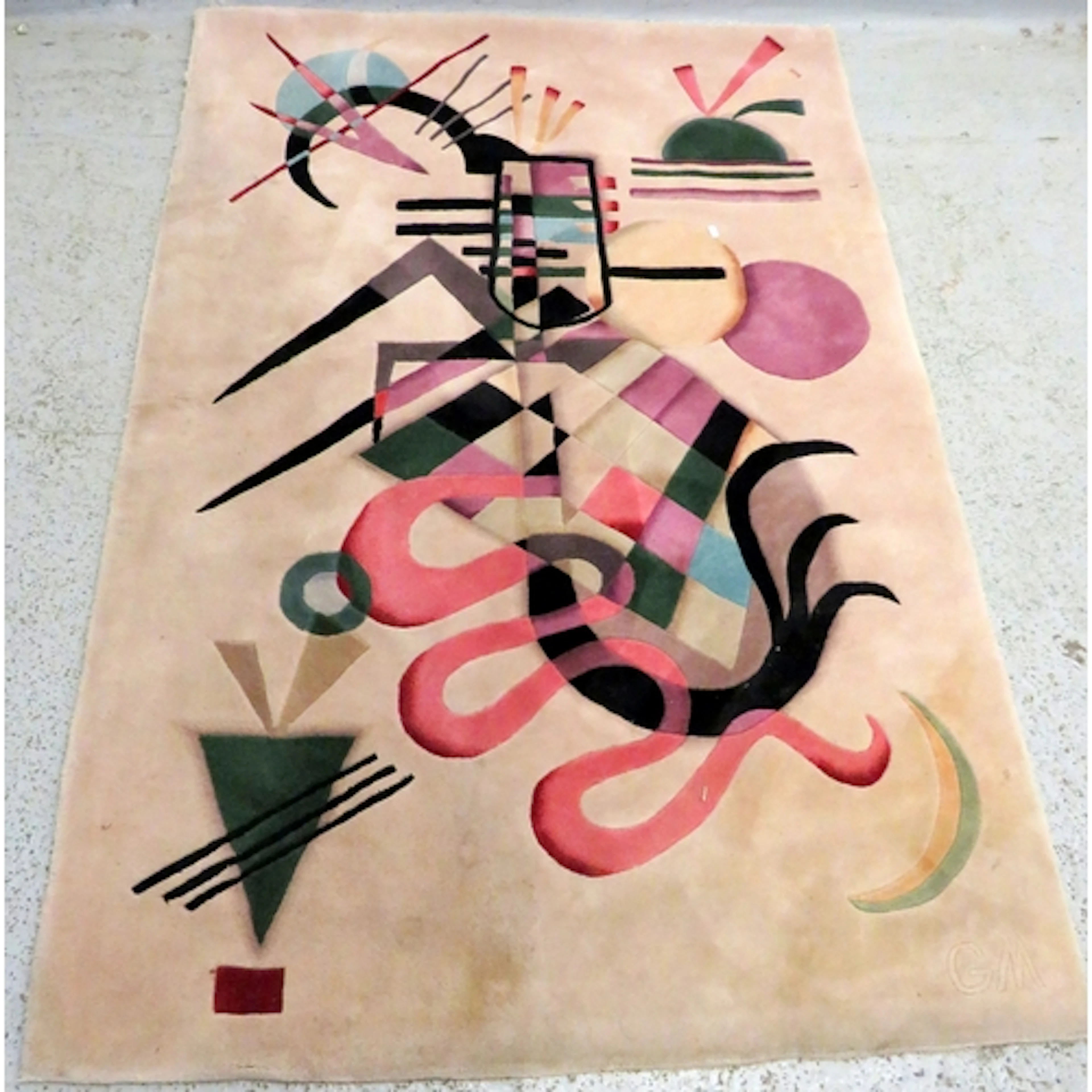 Deep Pile GM Modern Arts Collection Rug with Wassily Kandins...