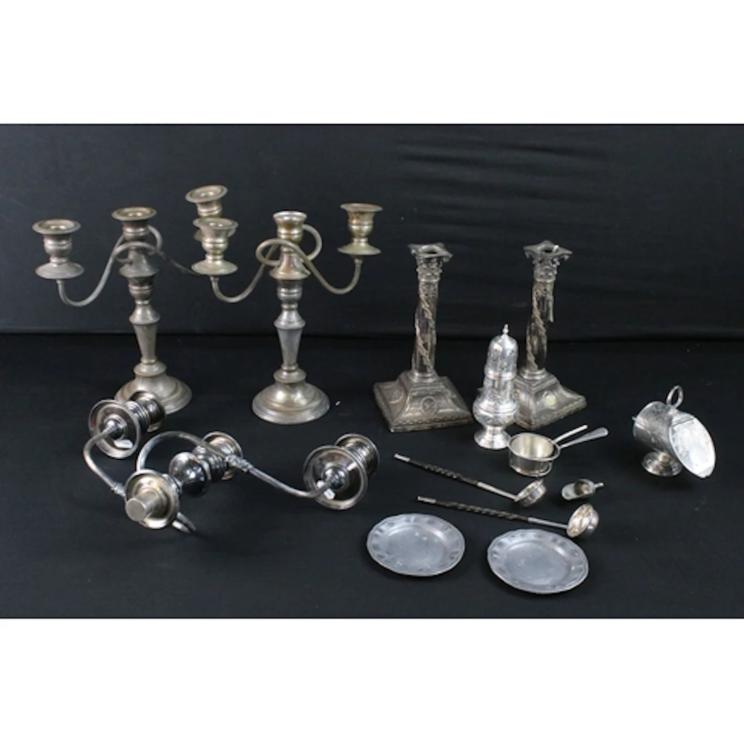 Collection of antique and later silver plate, to comprise a ...