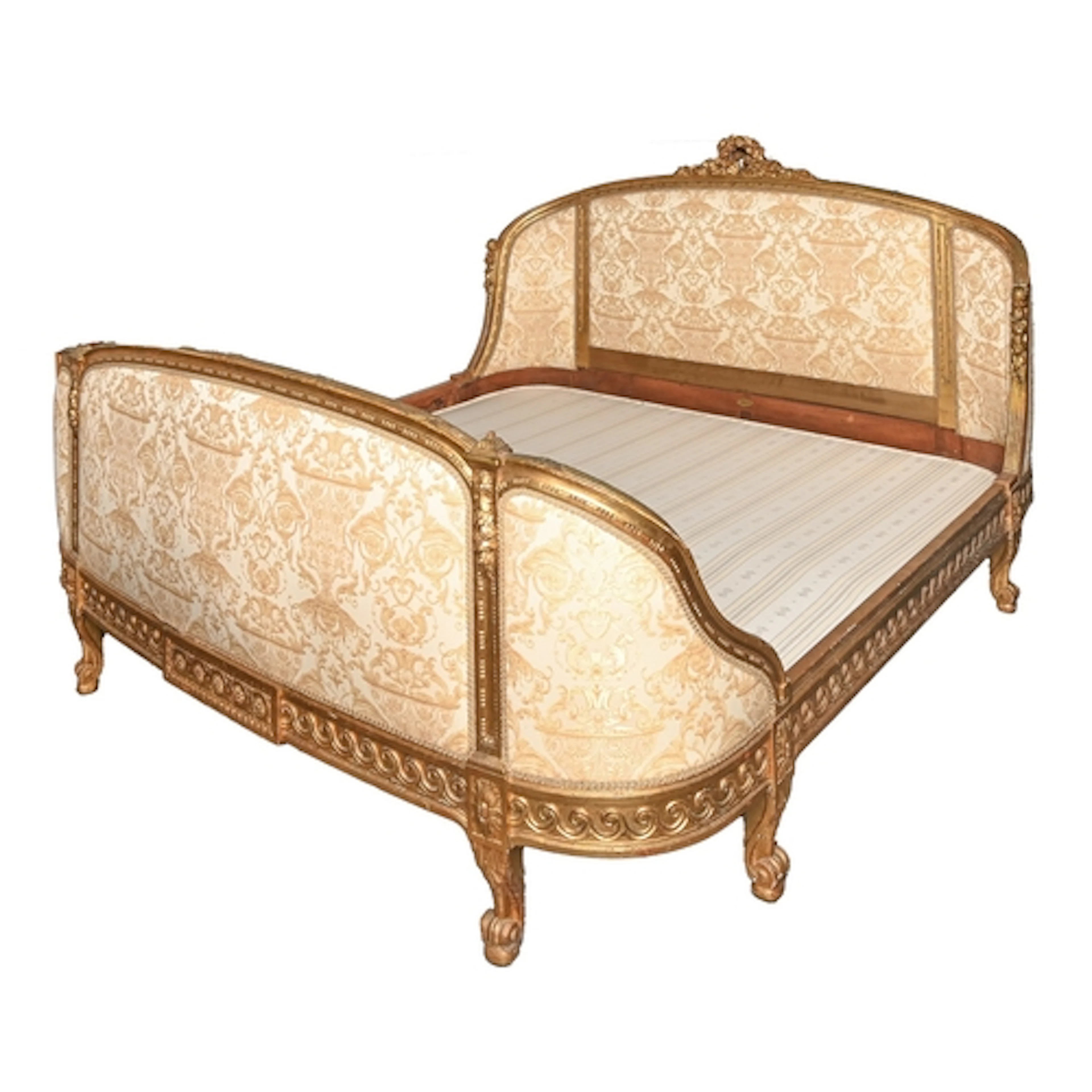 A French giltwood bed, early 20th c, in Louis XV style, the ...
