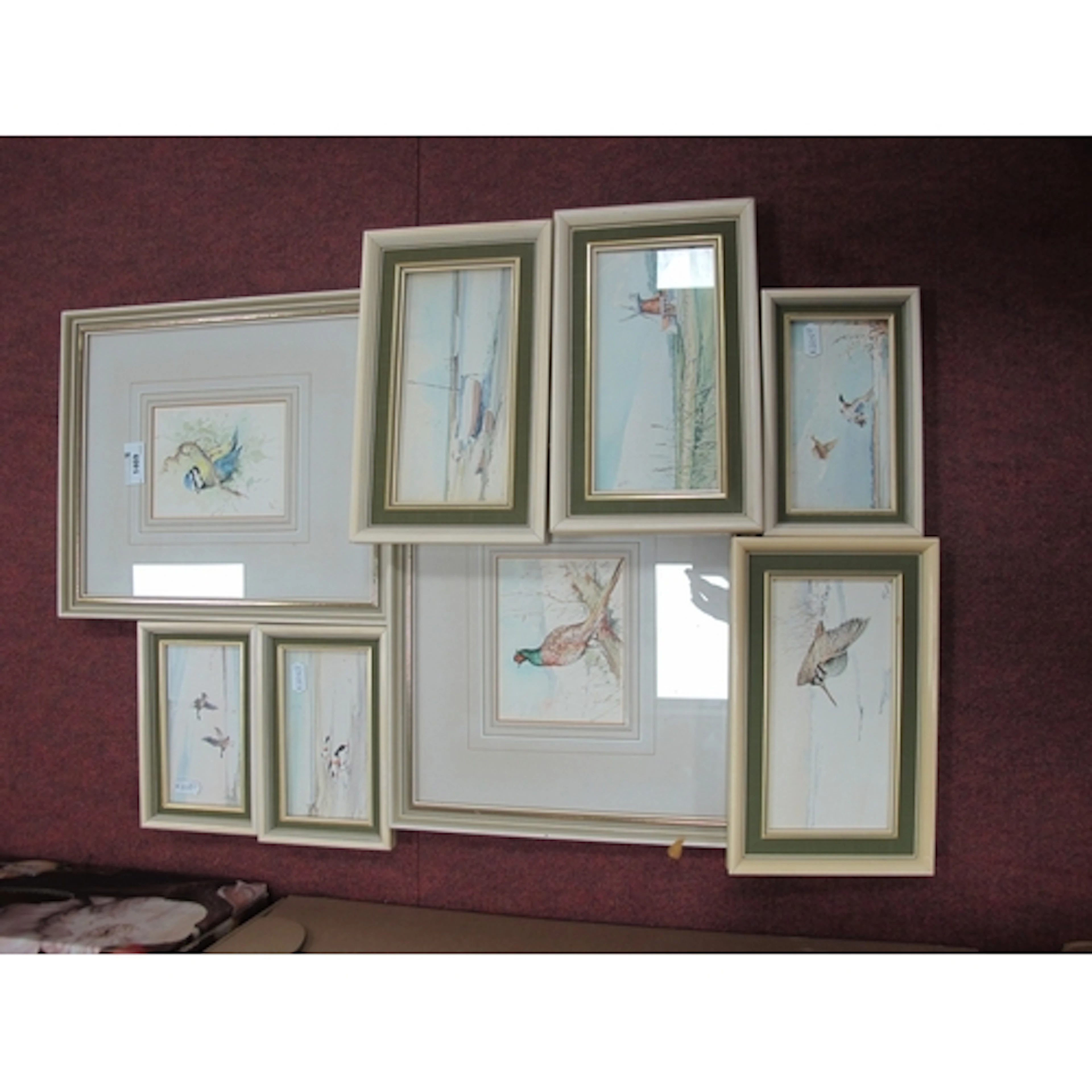 Jason Partner (British, 1922–2005), eight framed watercolour...