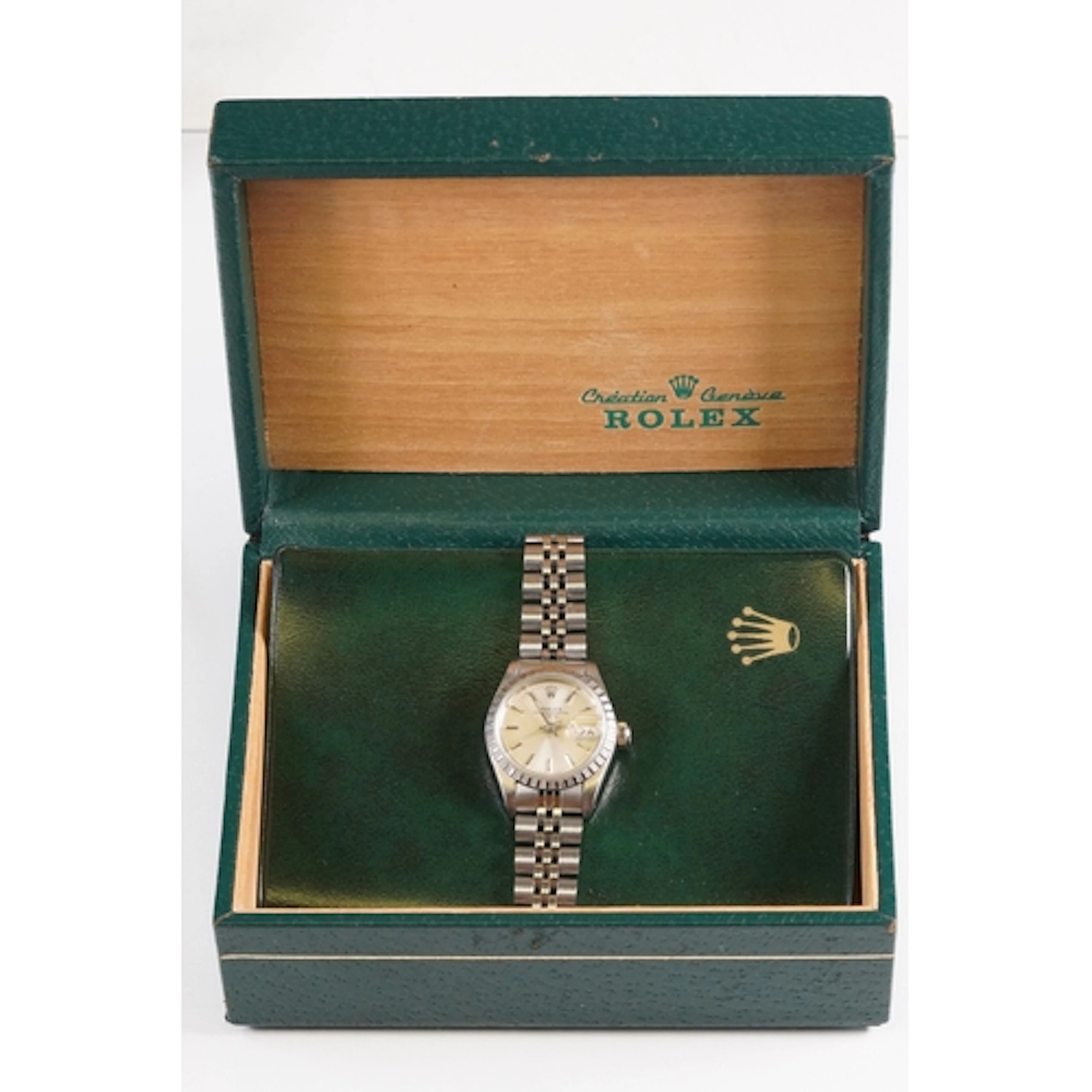 Rolex Oyster Perpetual ladies stainless steel wrist watch wi...