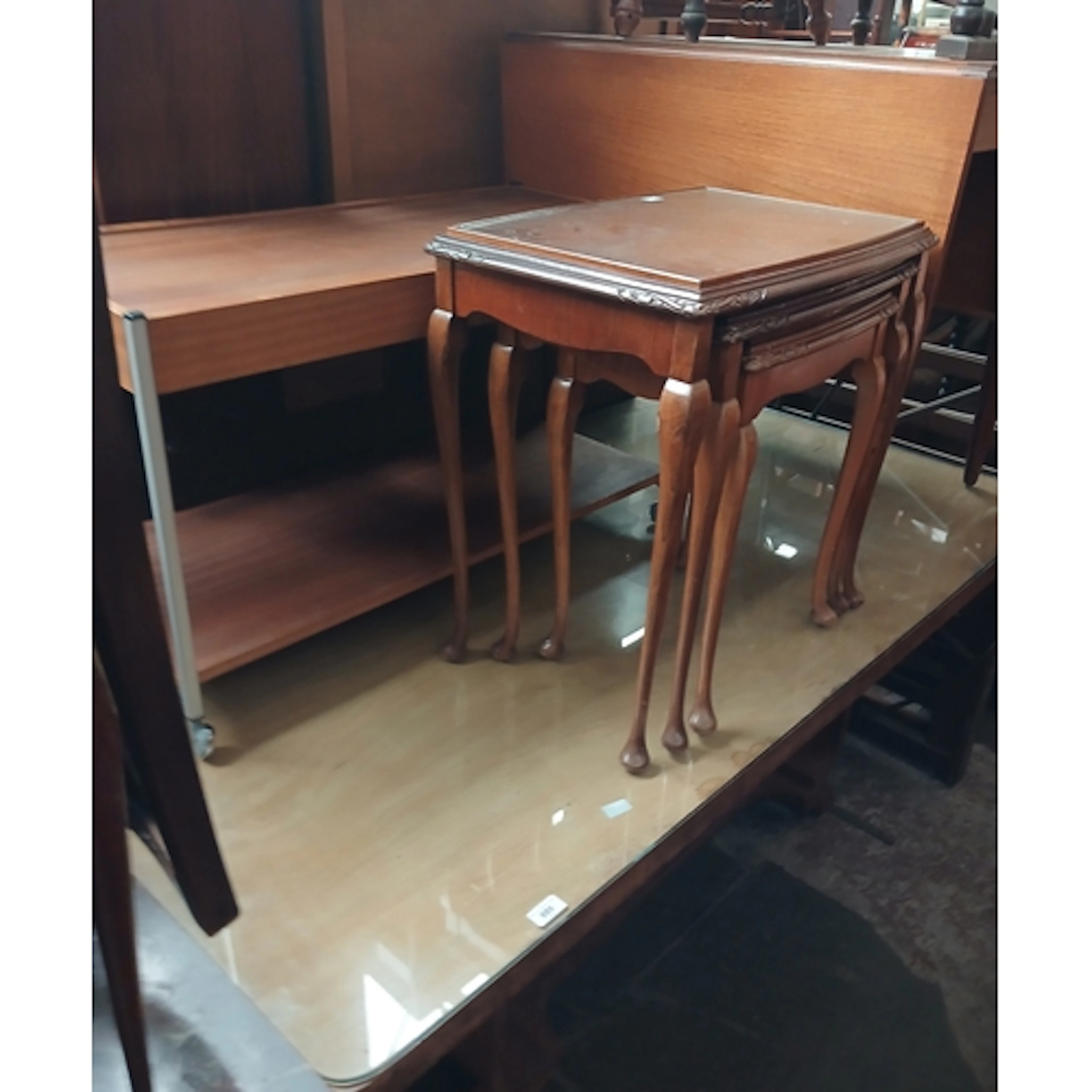 A mixed lot of furniture comprising an Art Deco dining table...
