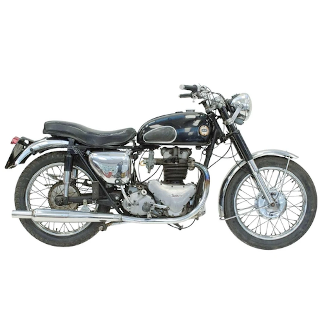 A 1954 Ariel Huntmaster 650cc motorcycle, reg no VJO 754. Fr...