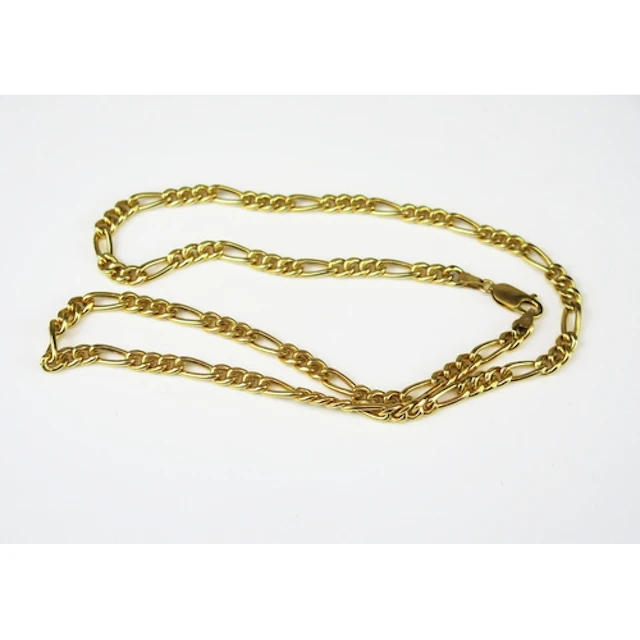 A 9ct gold figaro necklace, 51cm, import hallmarks, 9.61g (s...
