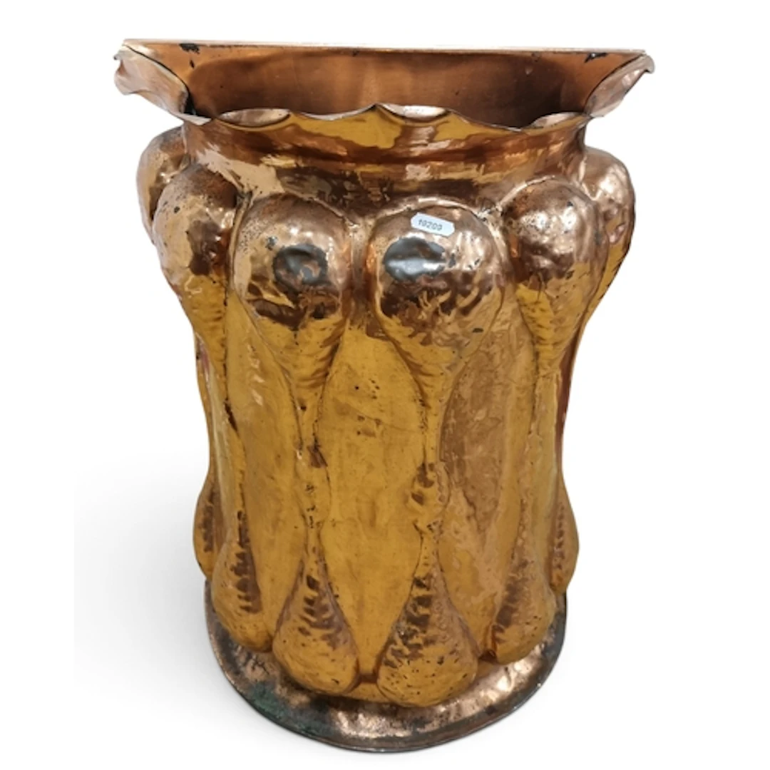 A good early 20th Century hammered Stick Stand. 38 x 18 x H ...