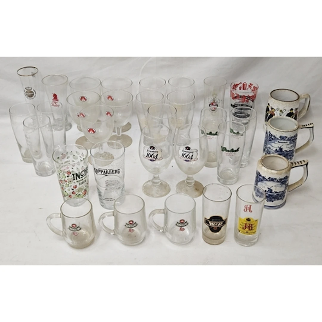 Vintage Pub Glassware incl. Grolsch, Stella Artois, Murphy's...