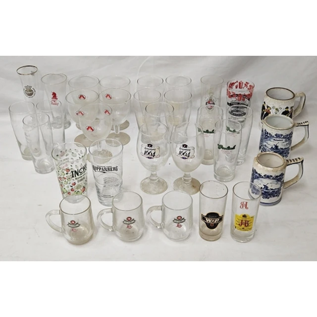 Vintage Pub Glassware incl. Grolsch, Stella Artois, Murphy's...