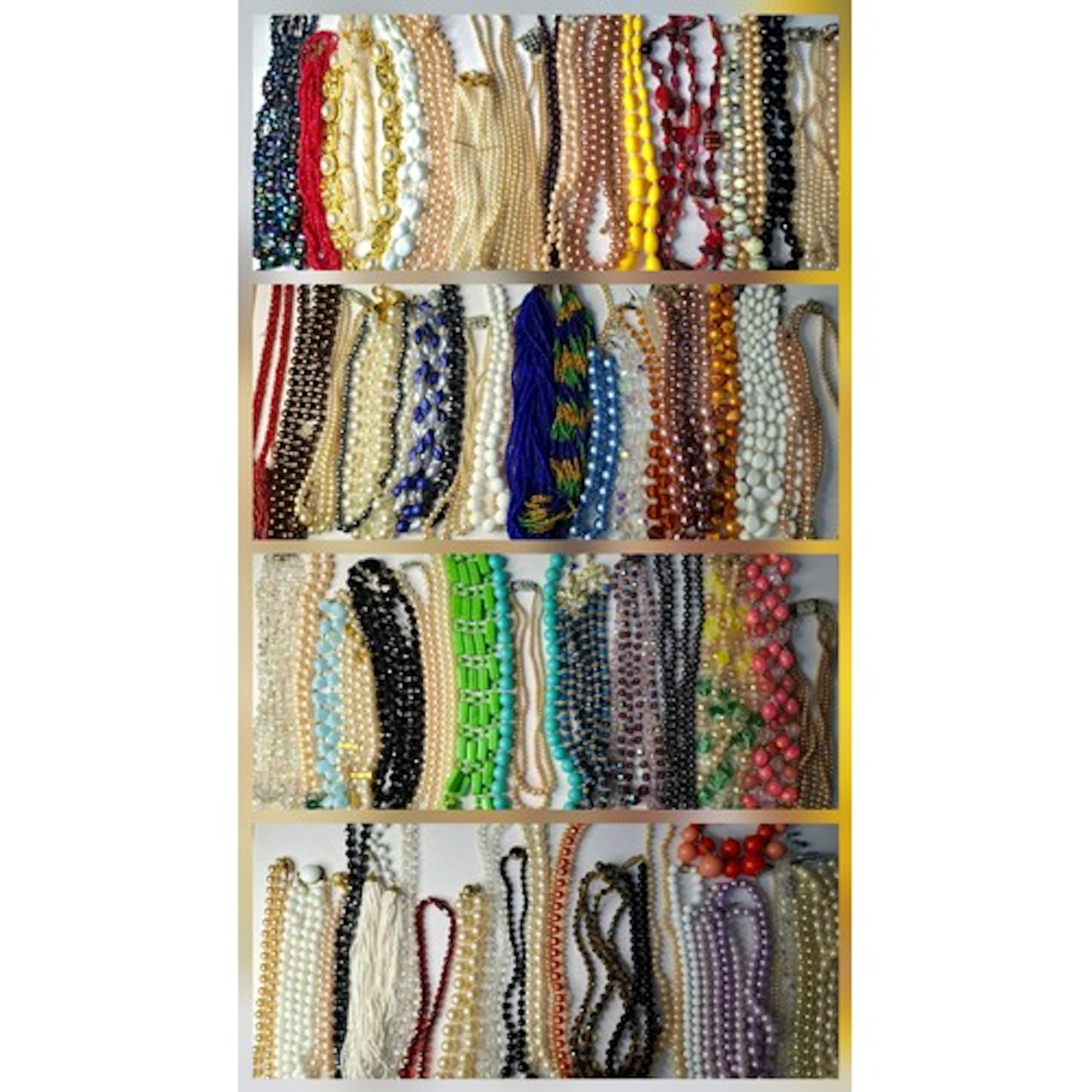 A quantity of vintage bead necklaces A/F, mainly 1940's-70's...