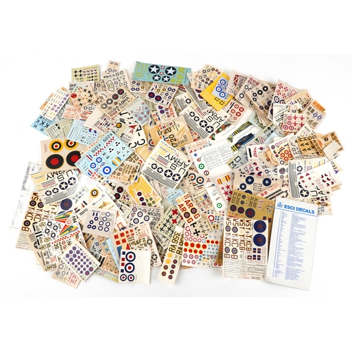 A collection of model aeroplane stickers including Frog, Air...