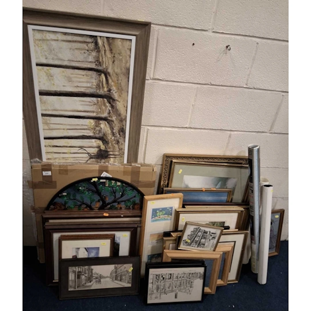 A QUANTITY OF PICTURES AND PRINTS ETC, to include signed Ter...