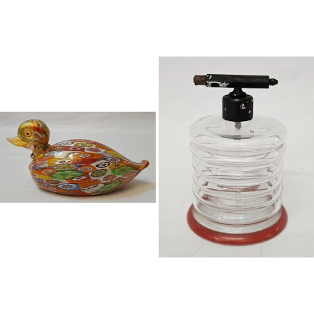 Murano Style Millefiori Duck figurine approx. 13cm L & Vinta...