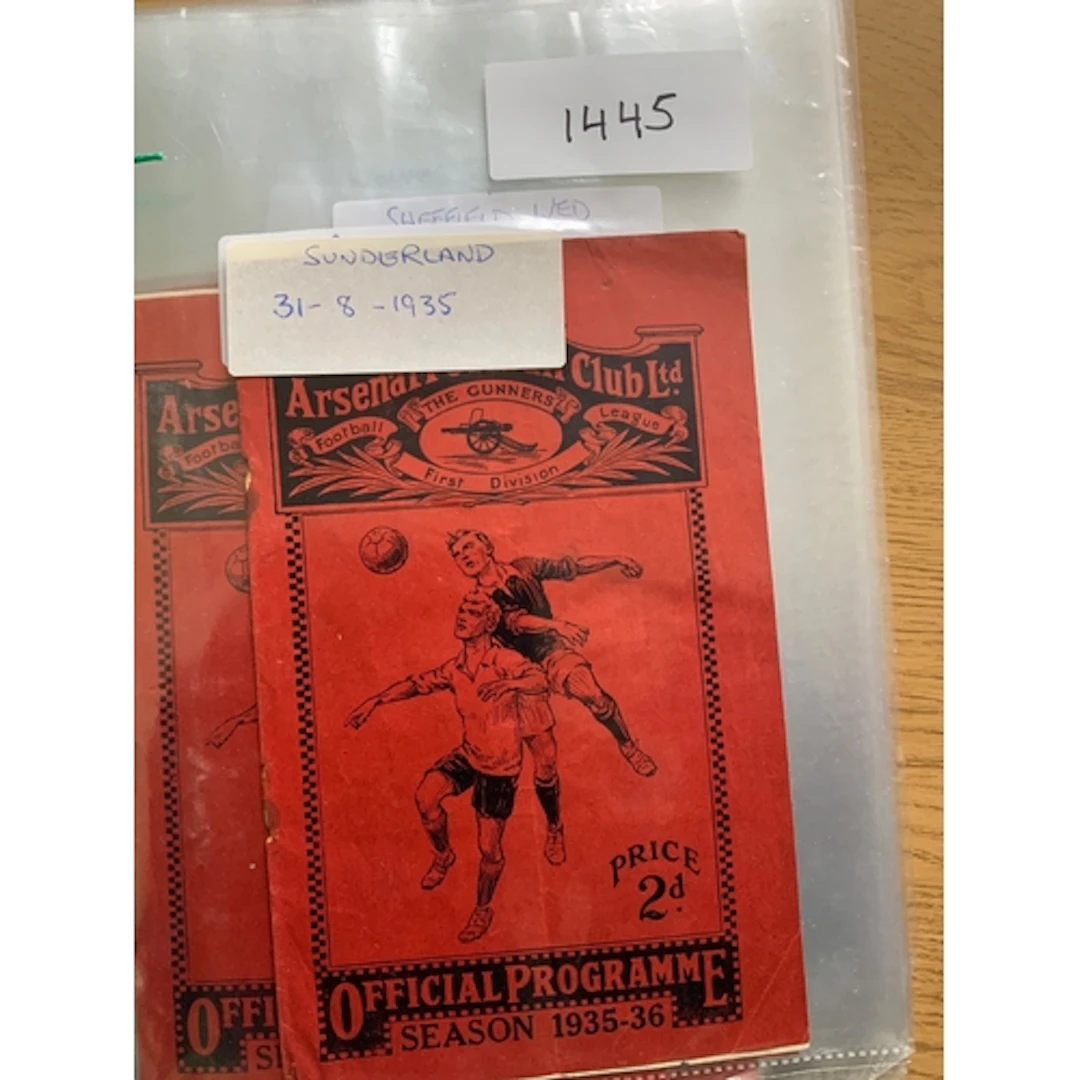 1935 - 1936 Arsenal Home Football Programmes: All 21 home ma...