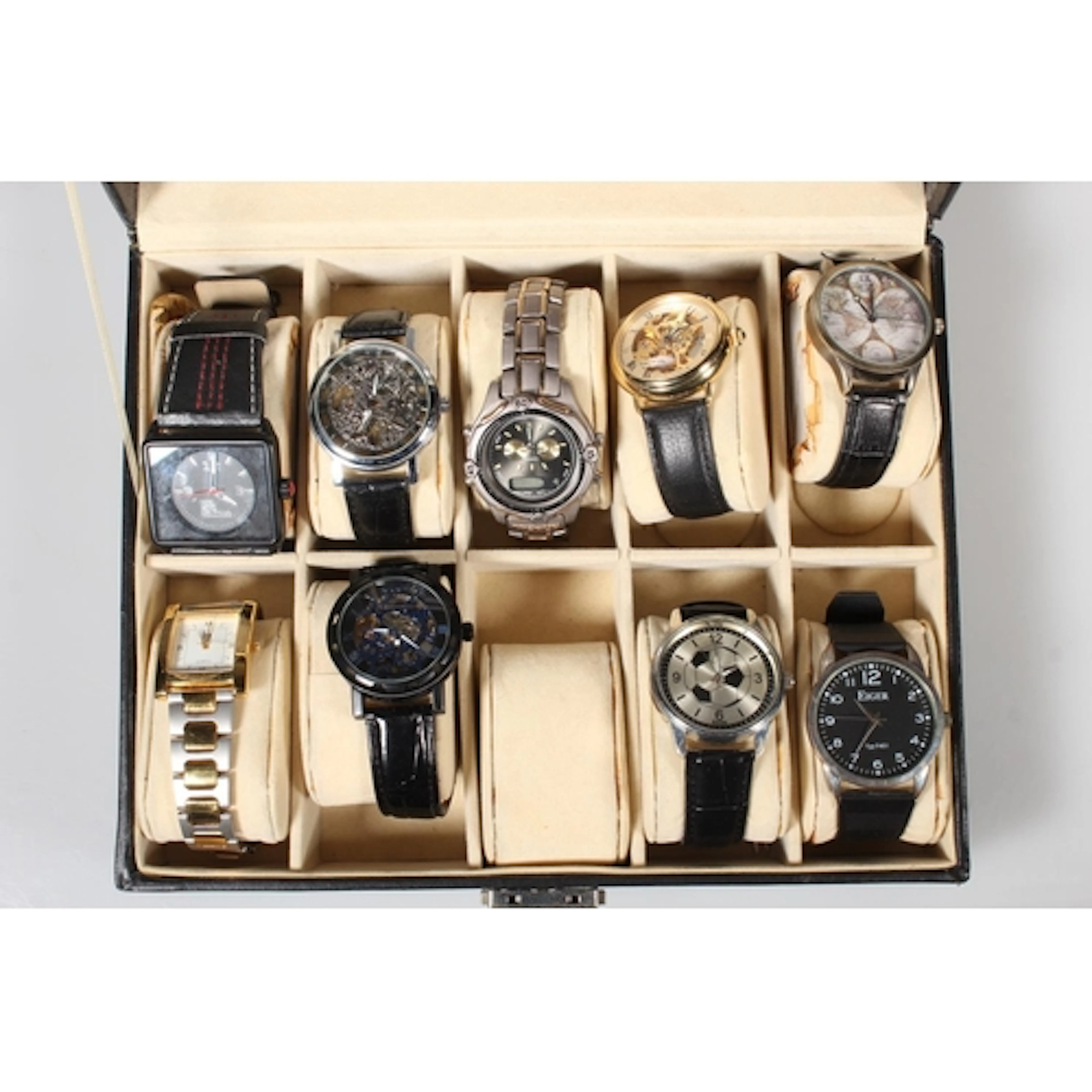 Nine gents fashion watches to include Henl Heys Clothing, St...