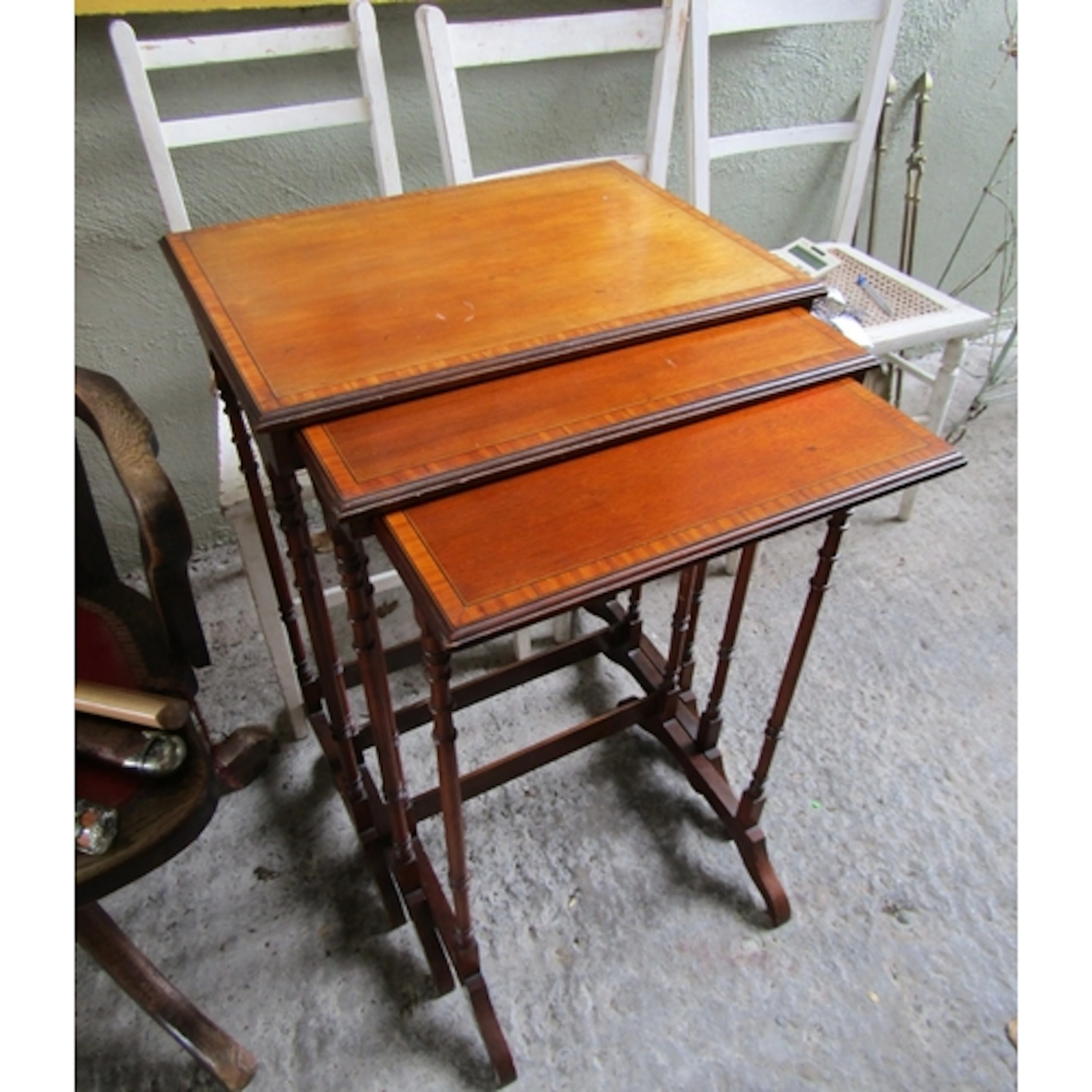 Set of Three Edwardian Mahogany Occasional Tables Graduated ...