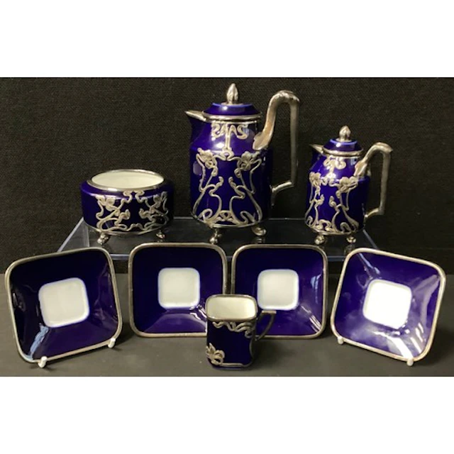 An Austrian porcelain Ackermann & Fritze part bachelor coffe...