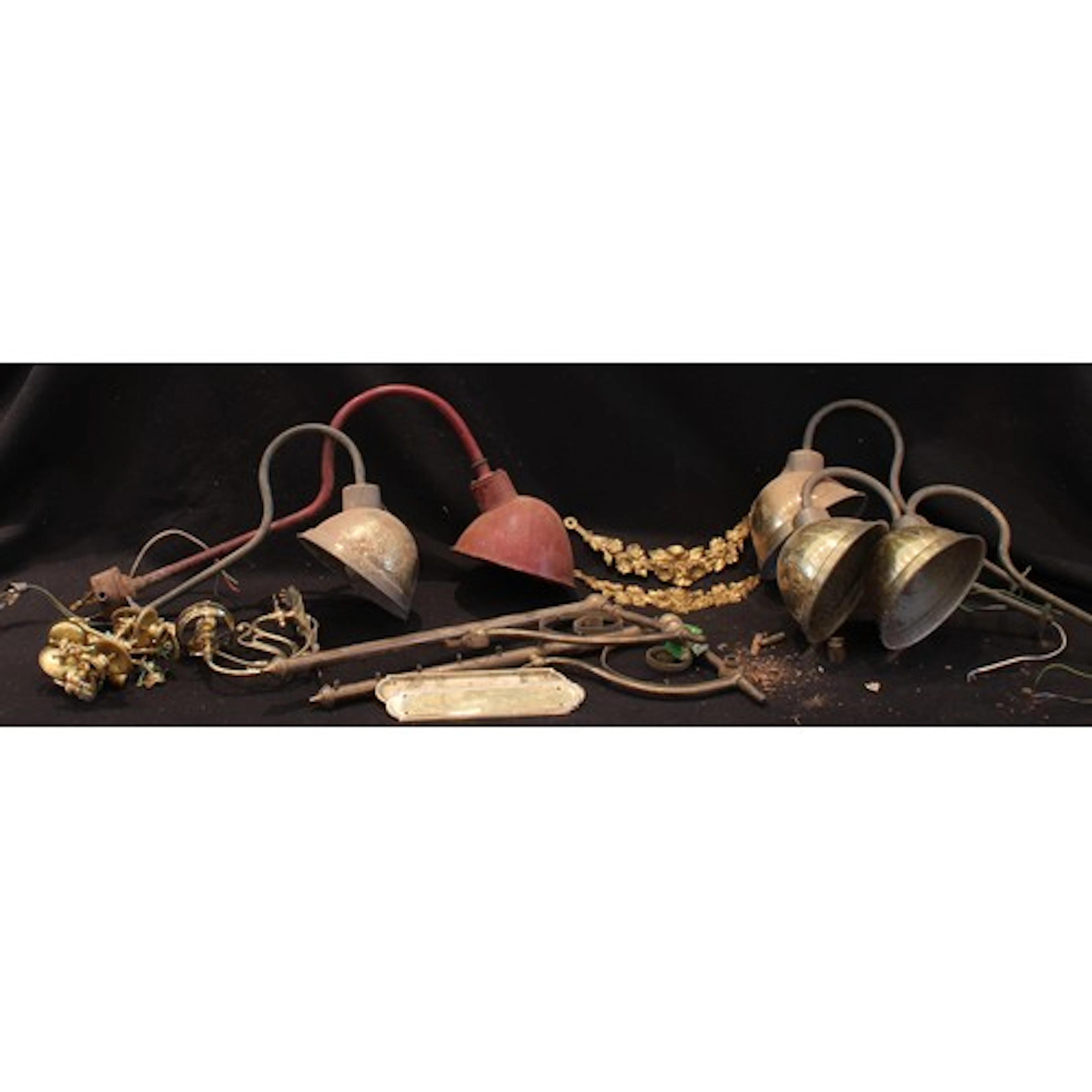 Architectural Salvage - an industrial swan neck light fittin...
