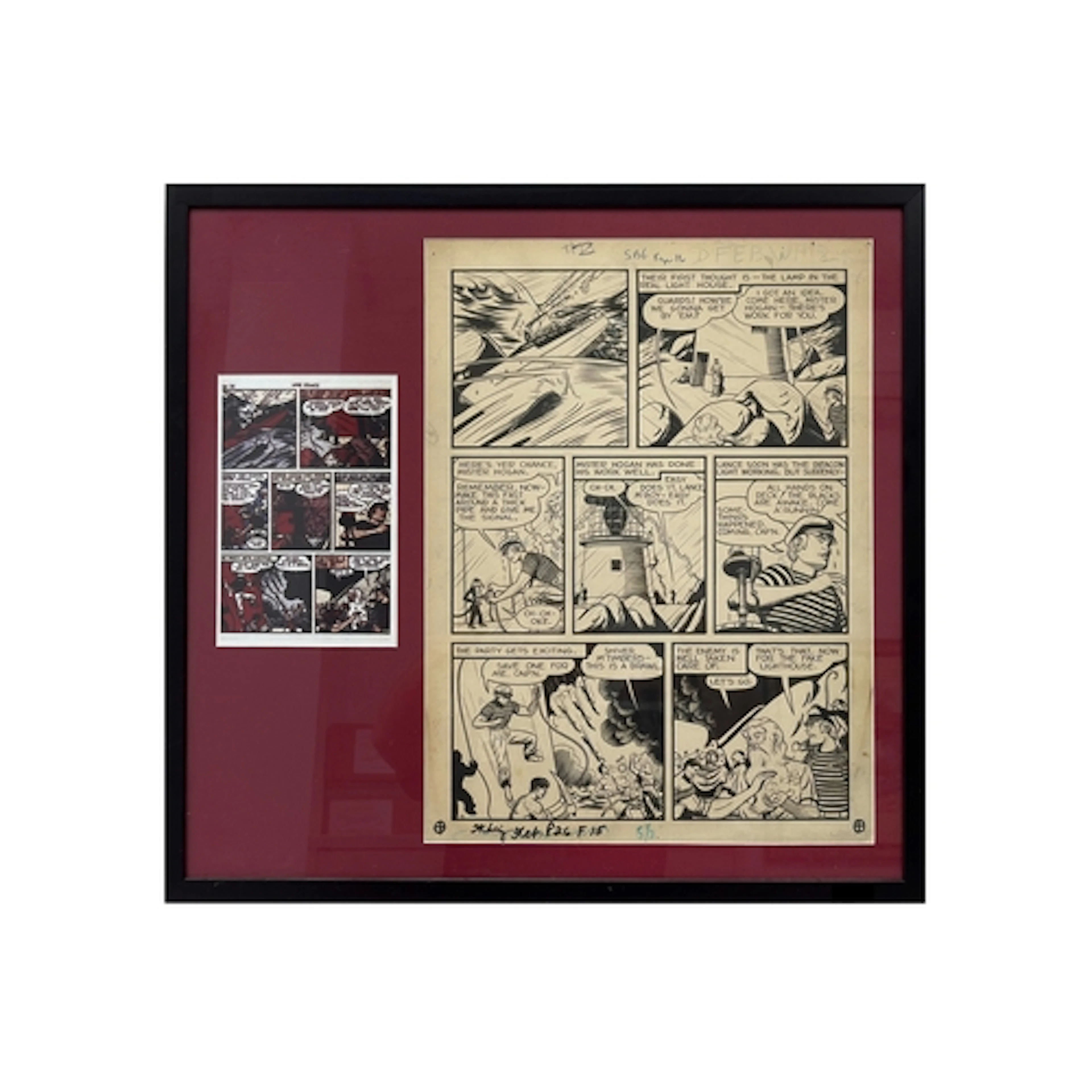 Original Golden Age Comic Art, for page 26 of Whiz Comics #1...