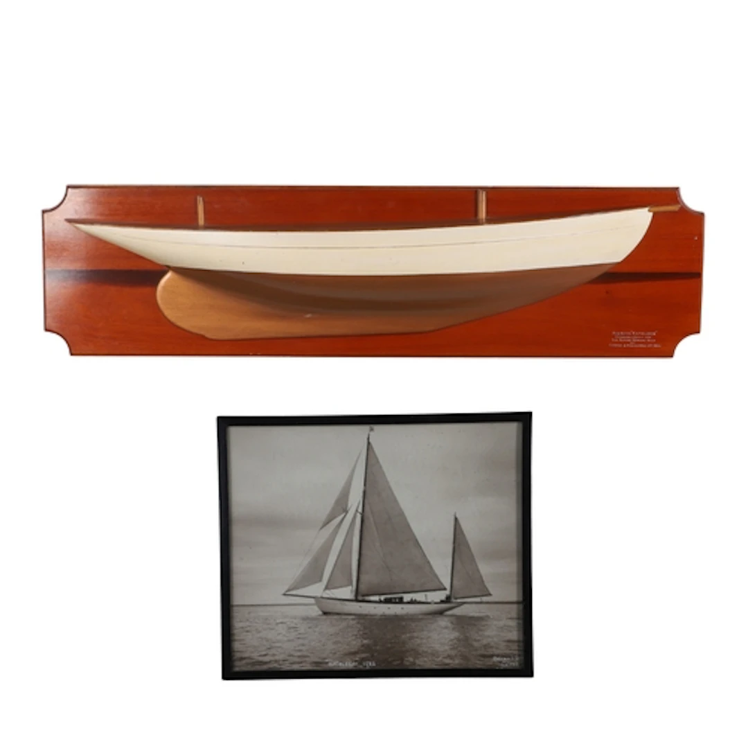 HALF BLOCK SHIP BUILDERS MODEL SHIP 'KATHLEEN', 1925. A wood...