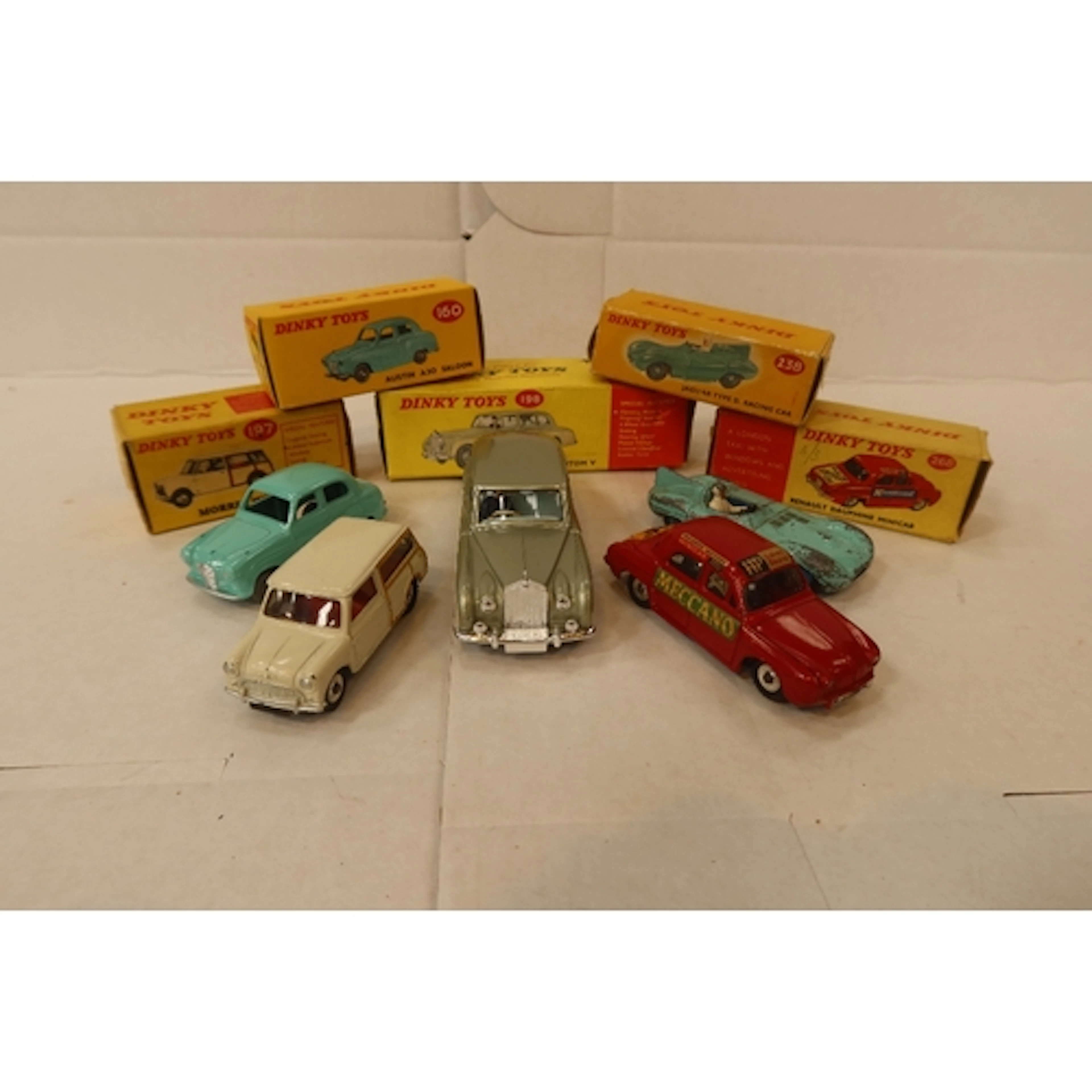 Dinky Toys 238, 197, 198, 160, 268