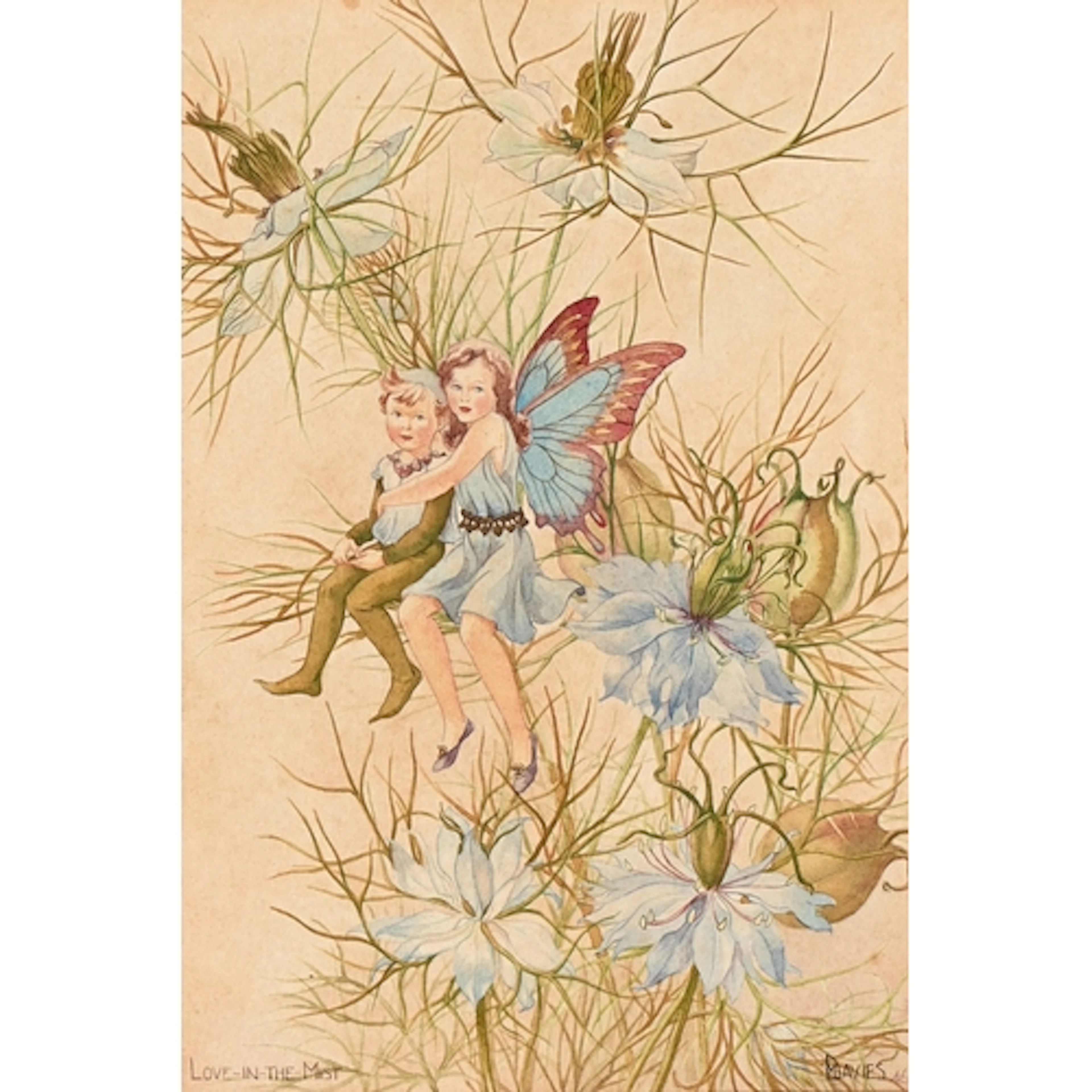 Marjorie Louise Davies (1906-2007) - Fairies on Love-in-the-...