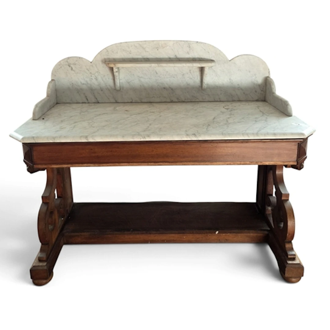 A good 19th Century Oak Marble top Washstand. W 123 x D 57 ...