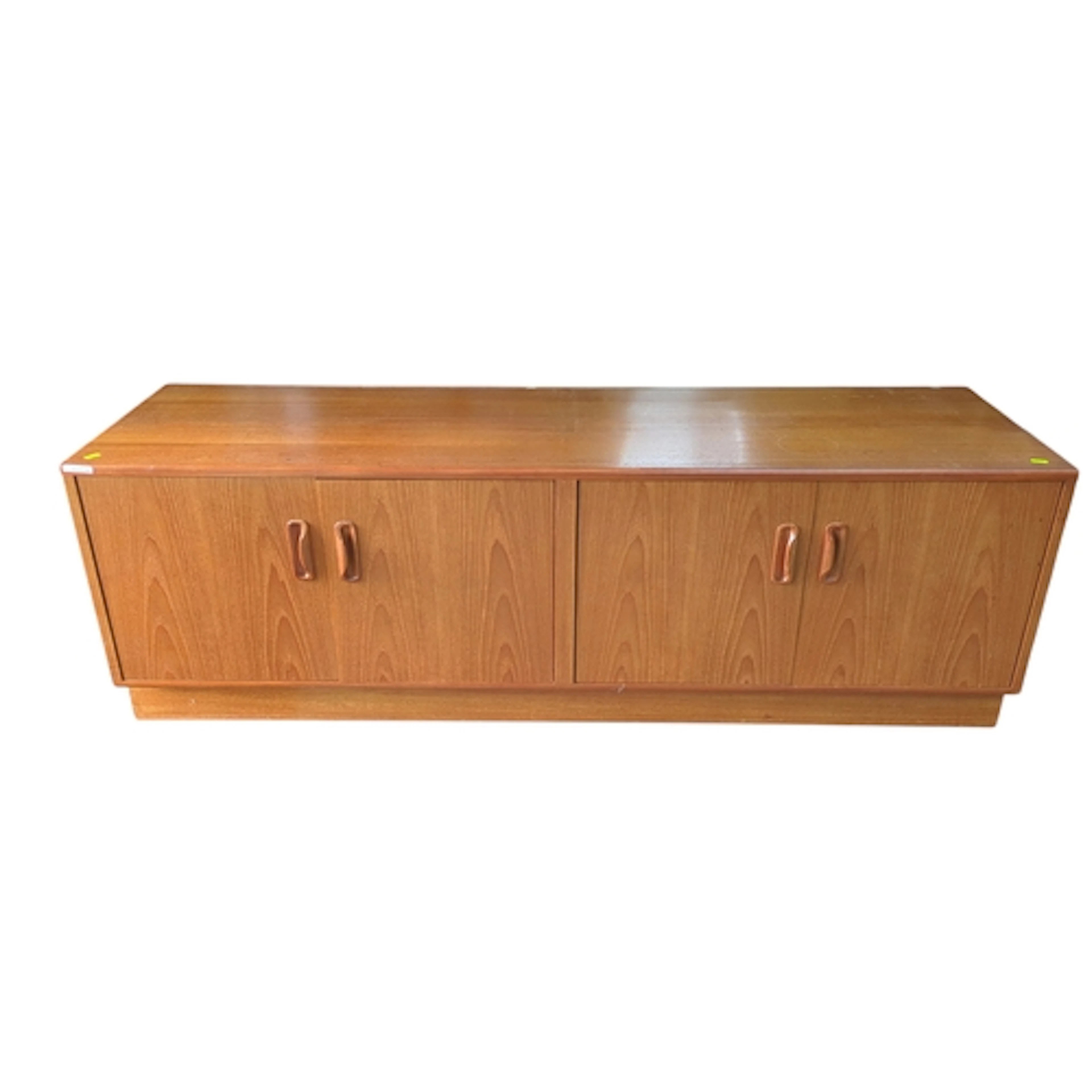 G Plan mid-century teak-veneered low sideboard, the rectangu...