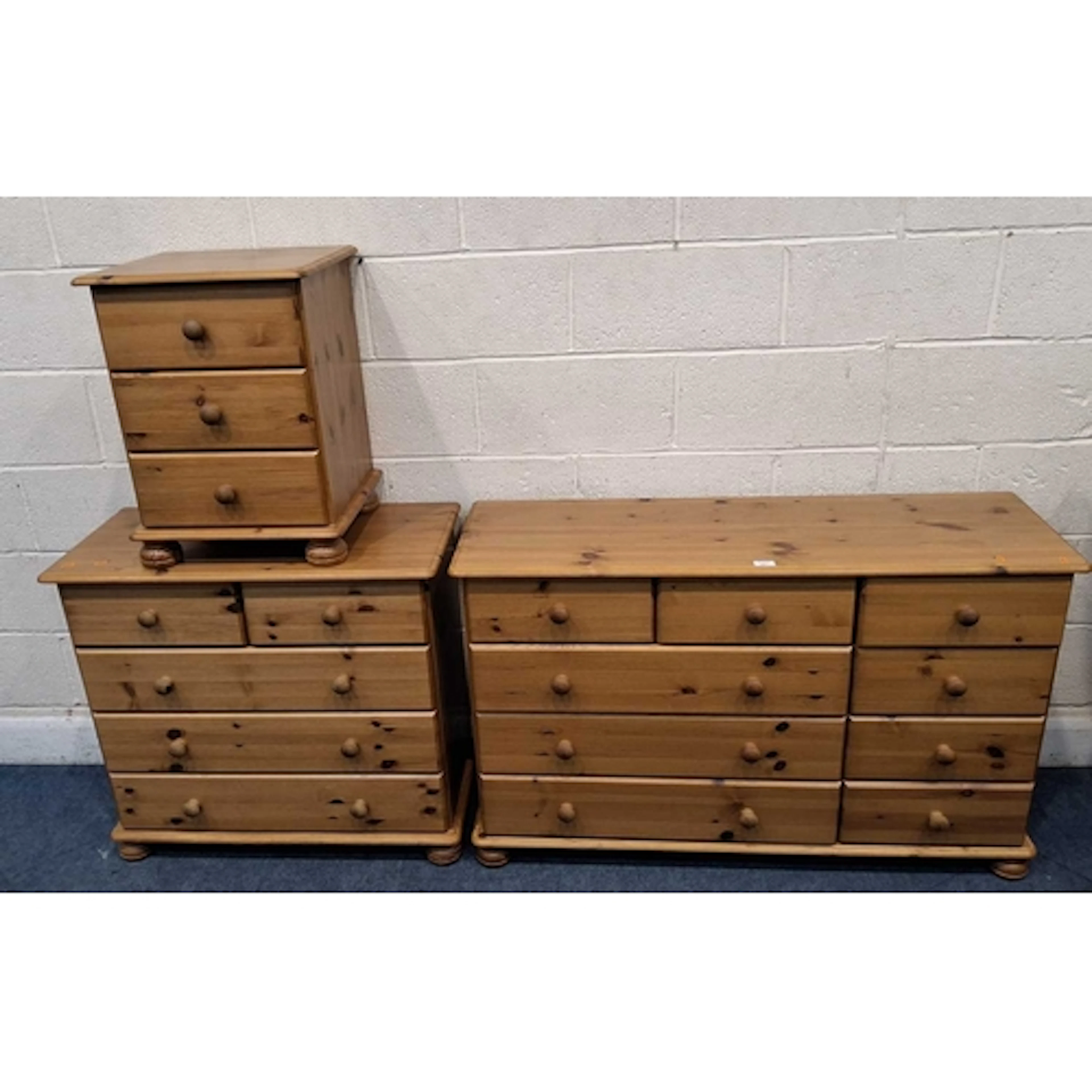THREE PIECES OF MODERN PINE FURNITURE, to include a chest of...