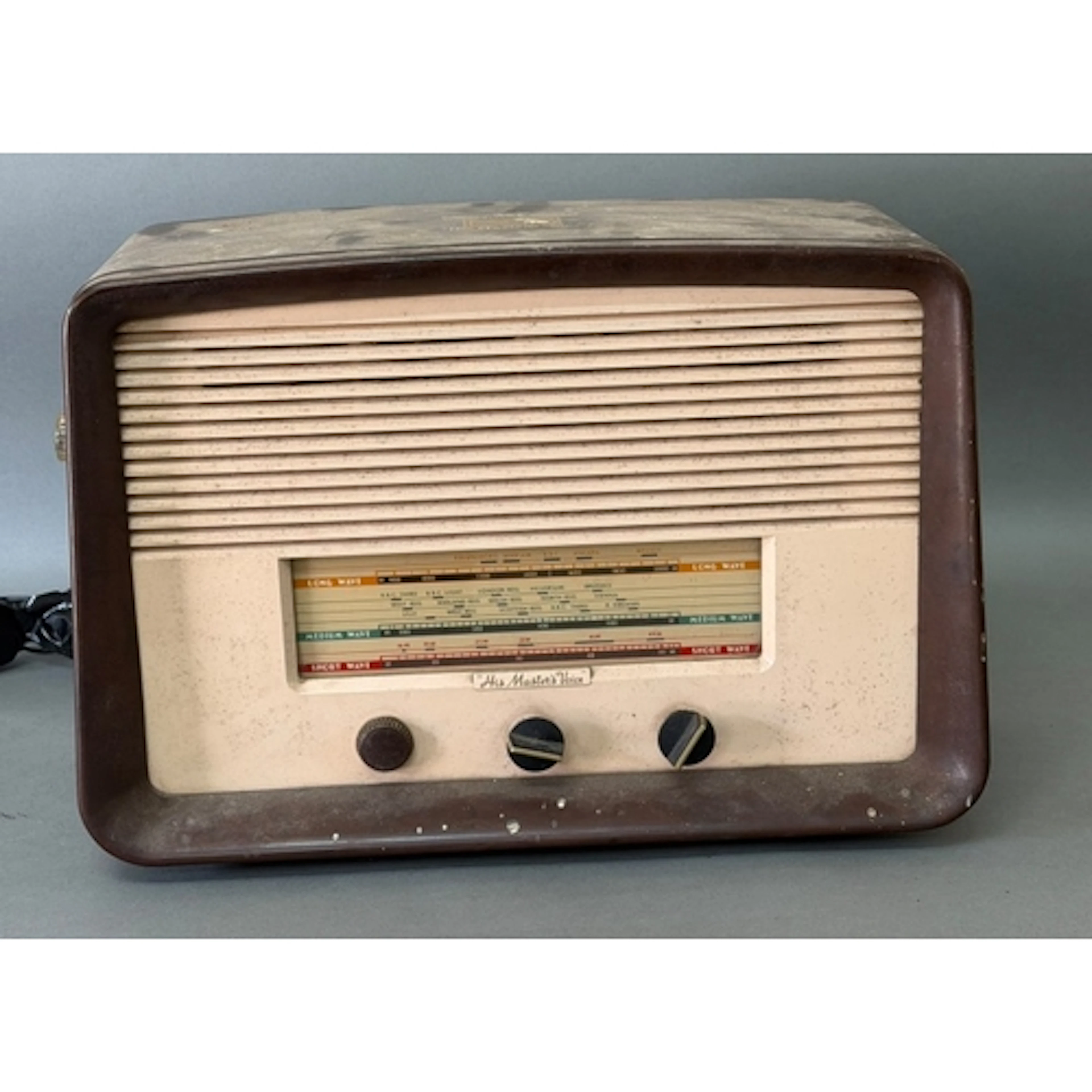 His Masters Voice vintage table radio