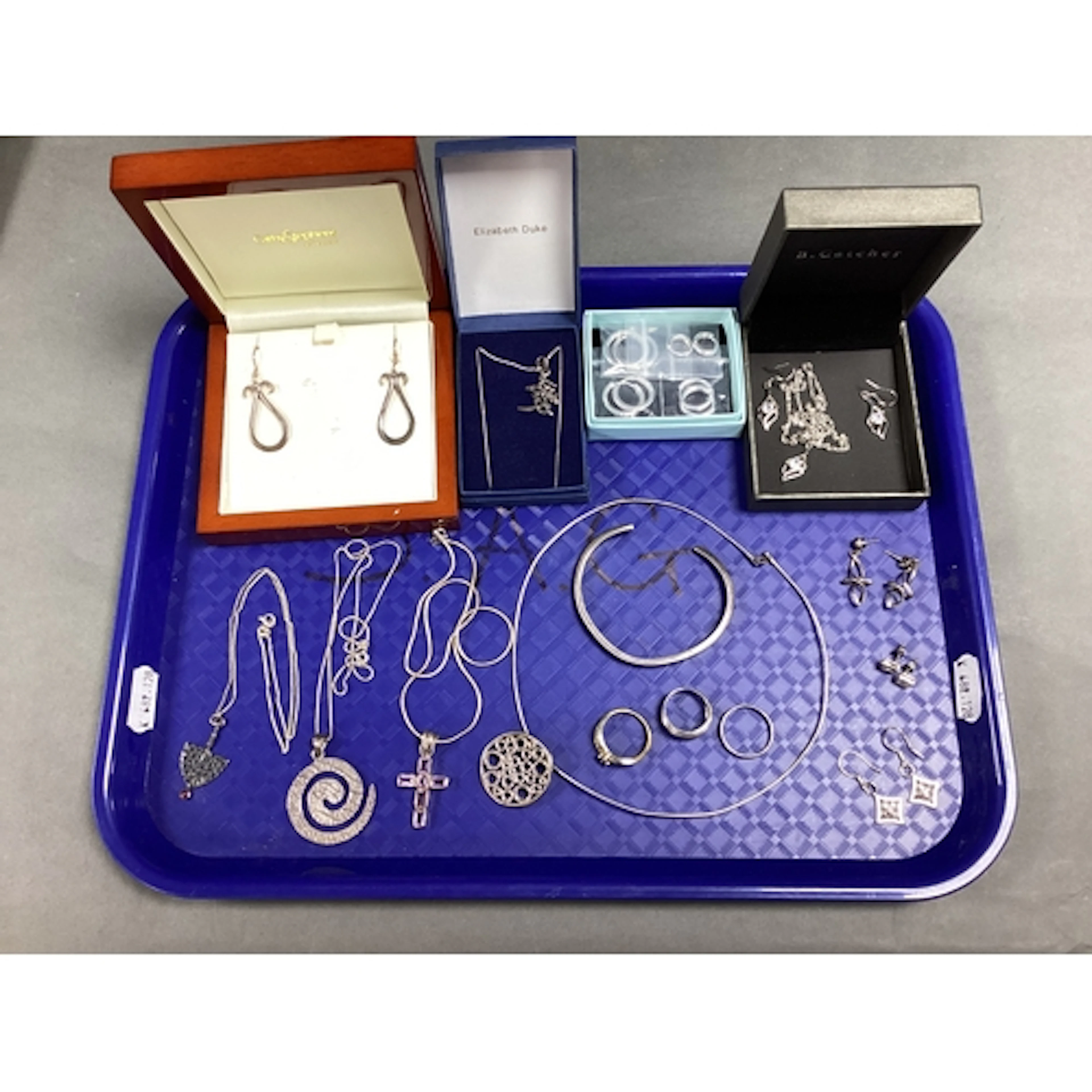 A Collection of "925" and Other Jewellery, including a plain...
