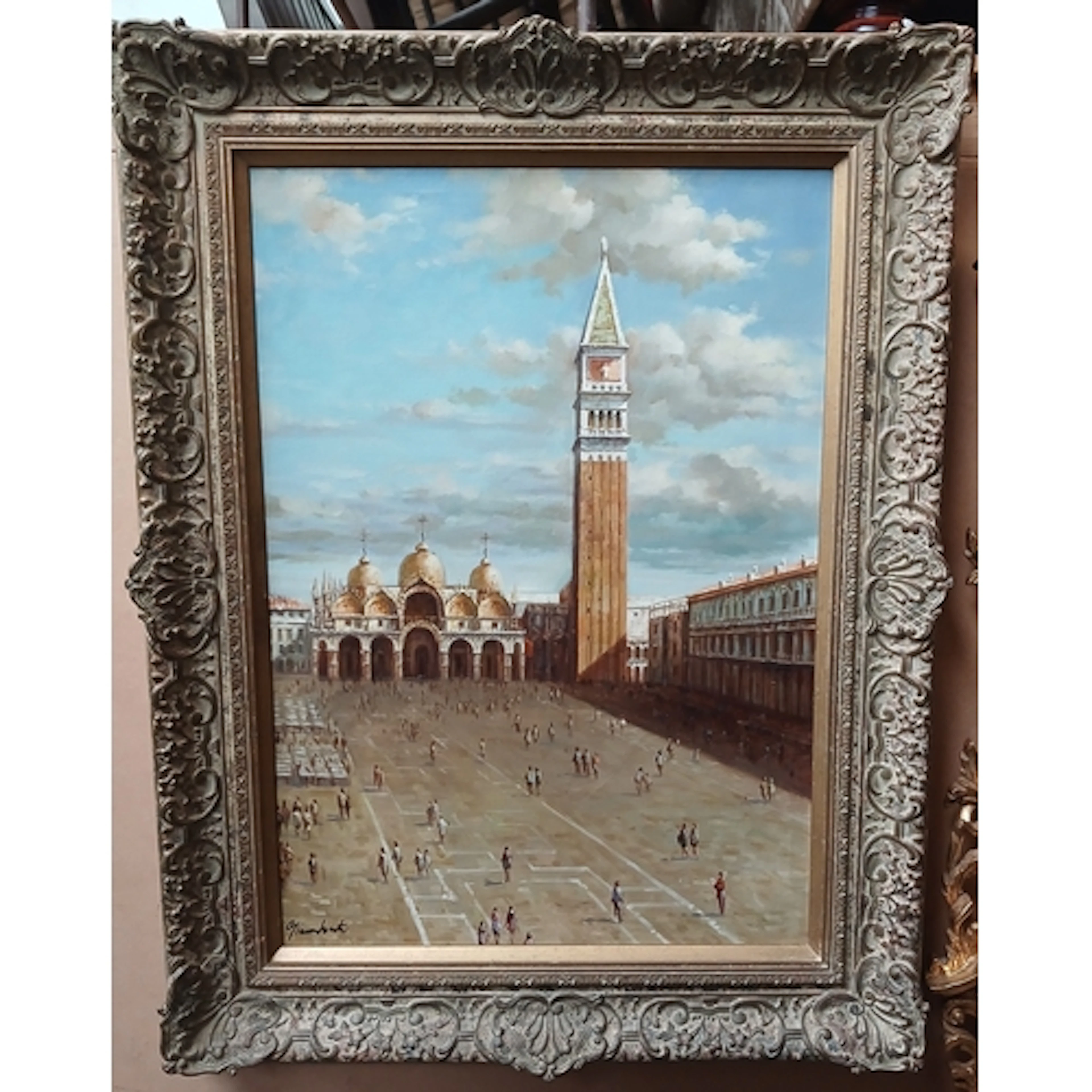 20th Century School, Venetian scene, oil on canvas, 68cm x 4...
